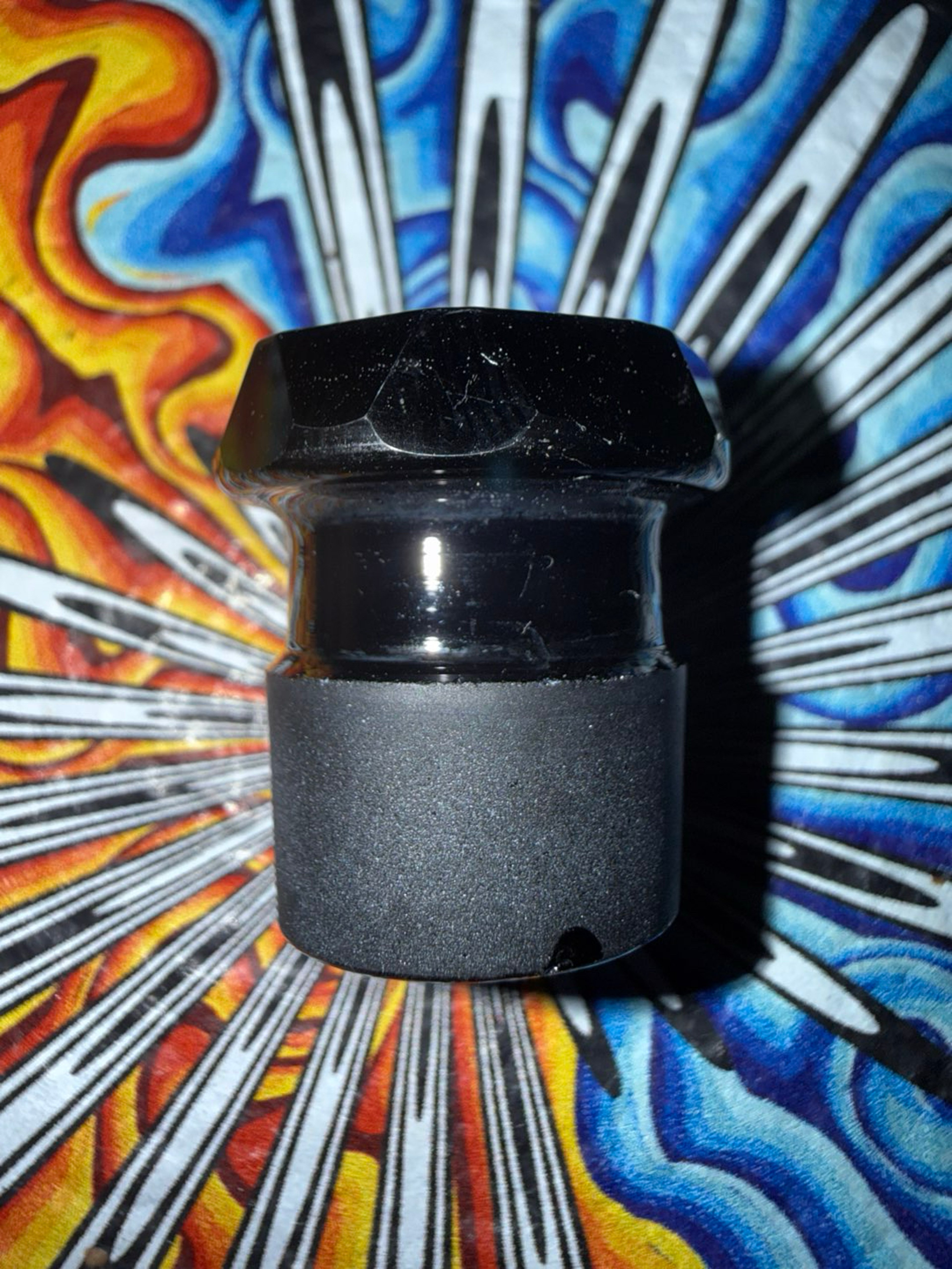 Preview pic of Goldman Glass Black Faceted 18/14 Adapter