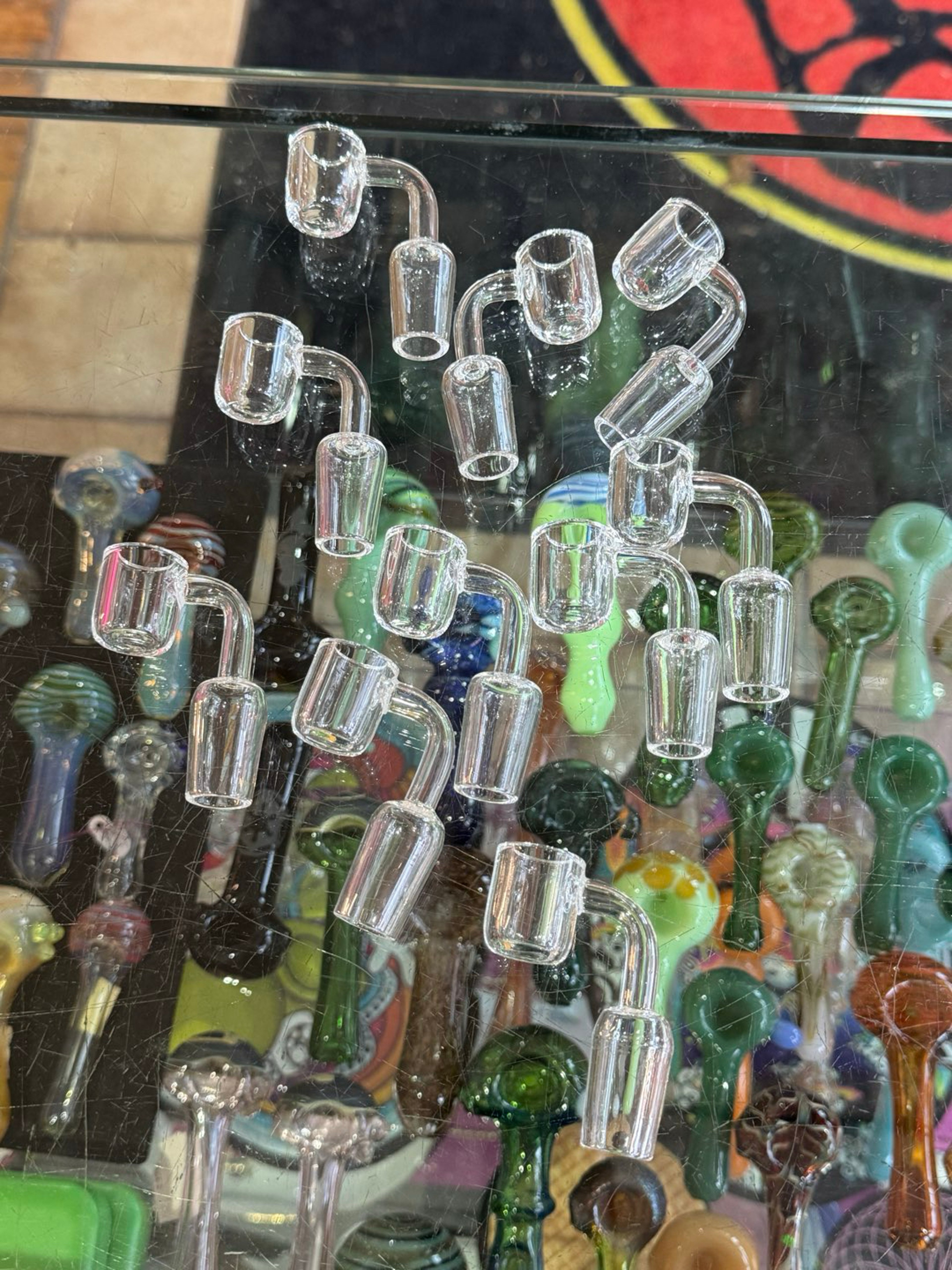 10pk 18mm 90° Flat Top Quartz Banger image 0