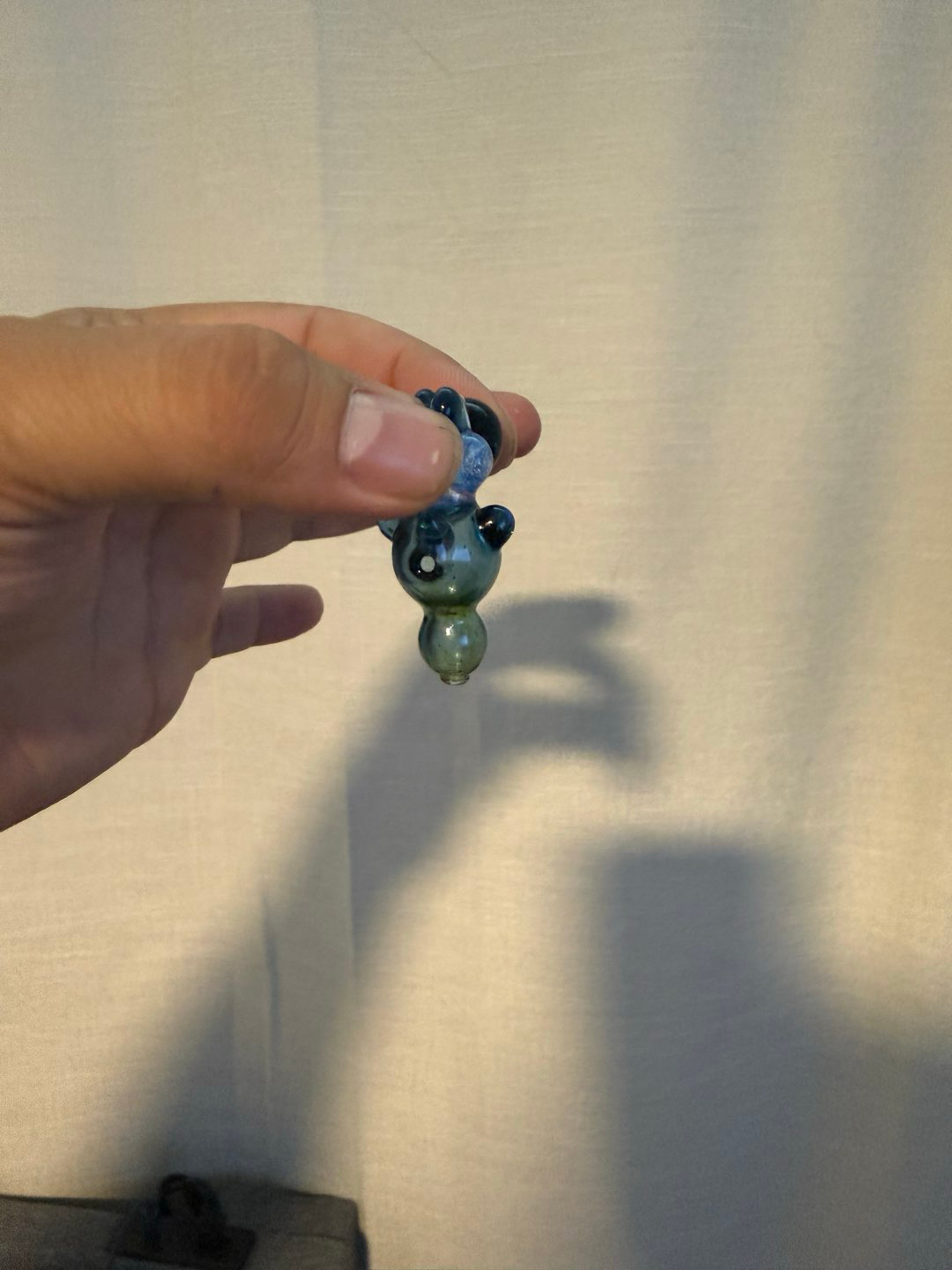 Bellz glass blue yoshi puffco peak cap image 0