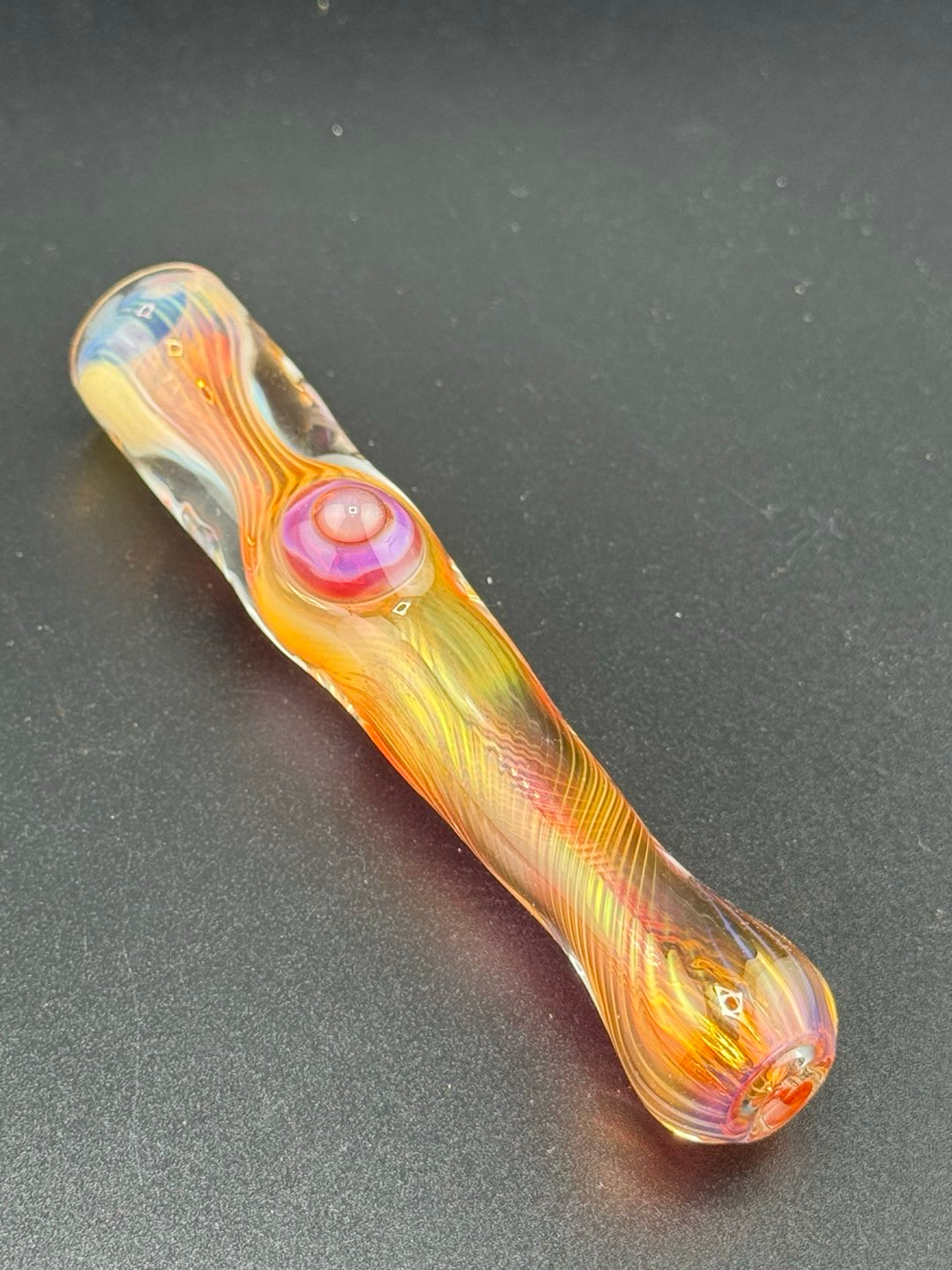 1 hitter chillum gold and silver fume image 0