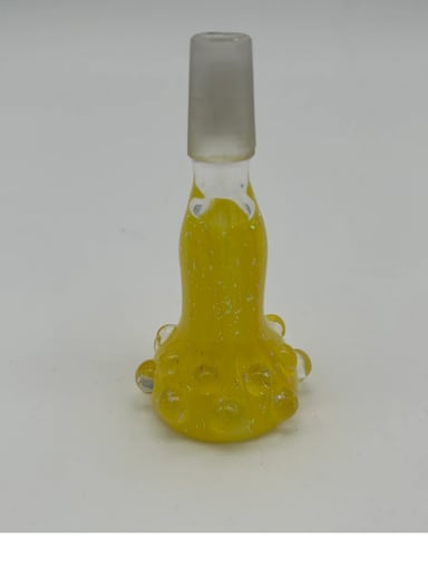 Preview pic of Ottone Glassworks Yellow Dichroic 14mm Slide