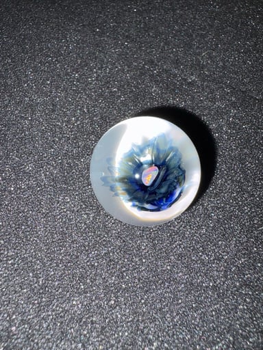 Preview pic of 27.5mm Electrum/Cobalt Flower.