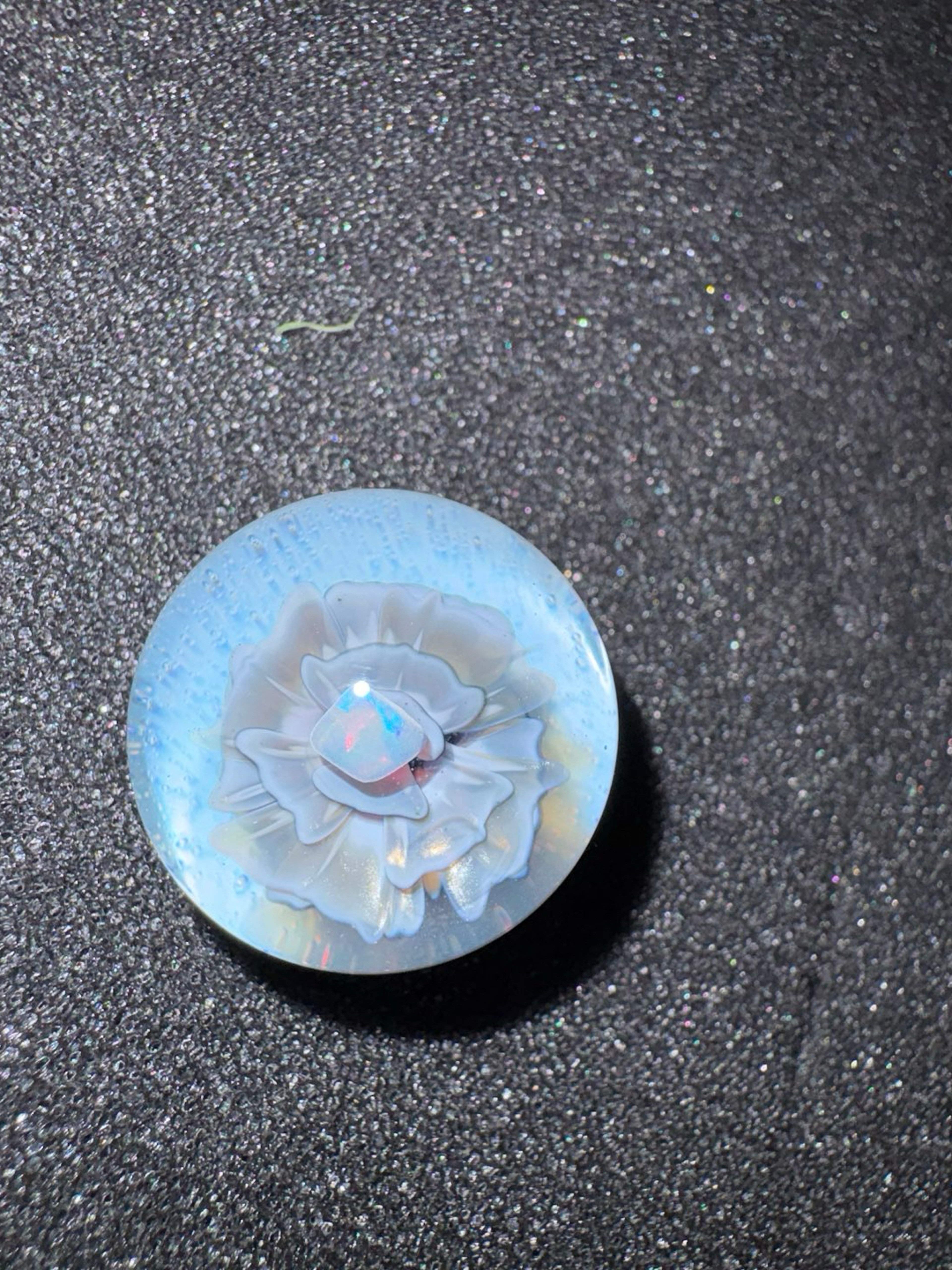 28mm Electrum/Ghost Flower Marble image 0