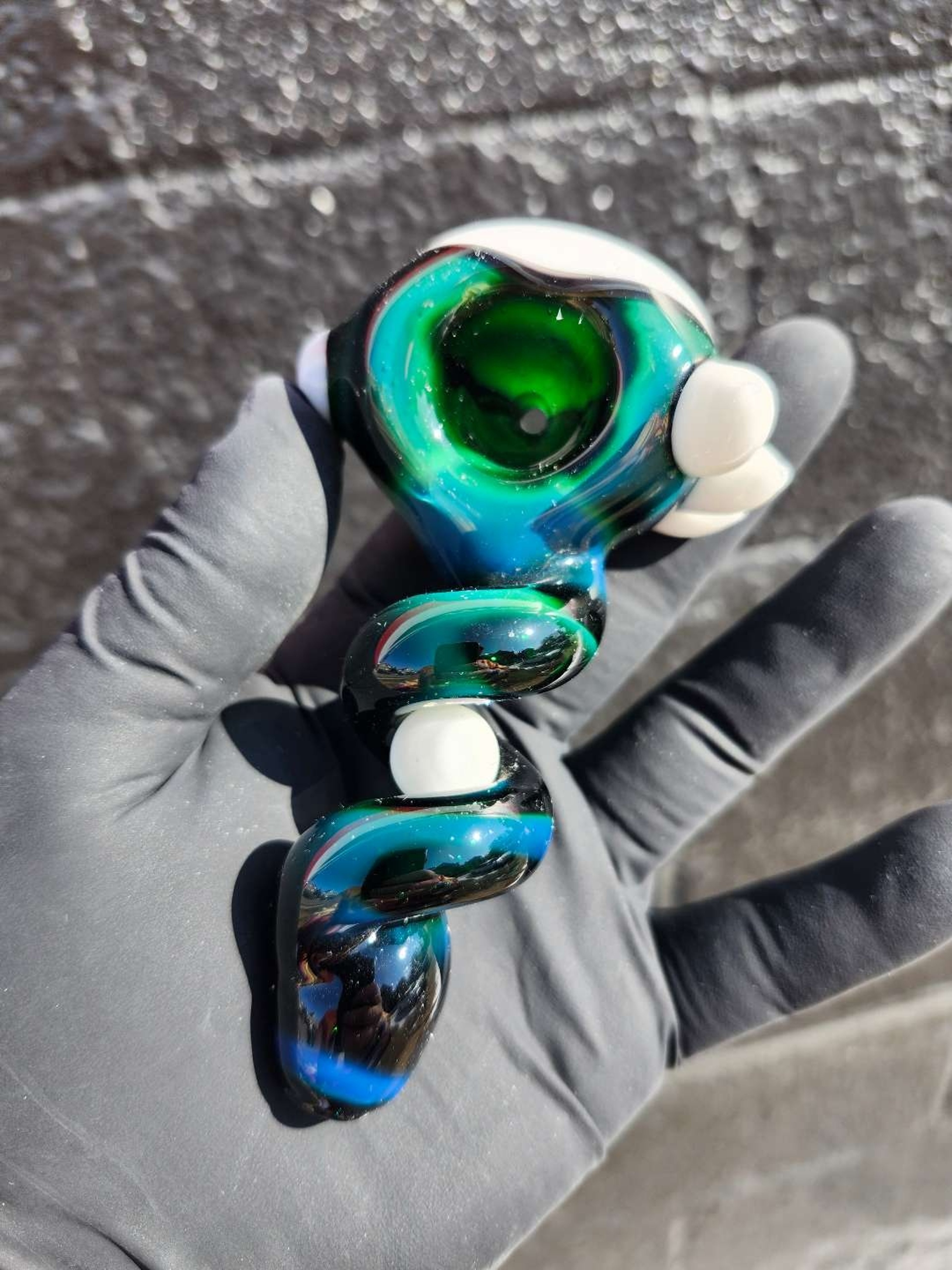 ROWEN GLASS SPINNER MARBLE SPOON image 0