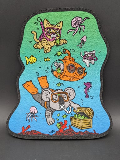 Preview pic of MILKYWAY X KOALA PUFFS "CATLANTIS" MOODMAT