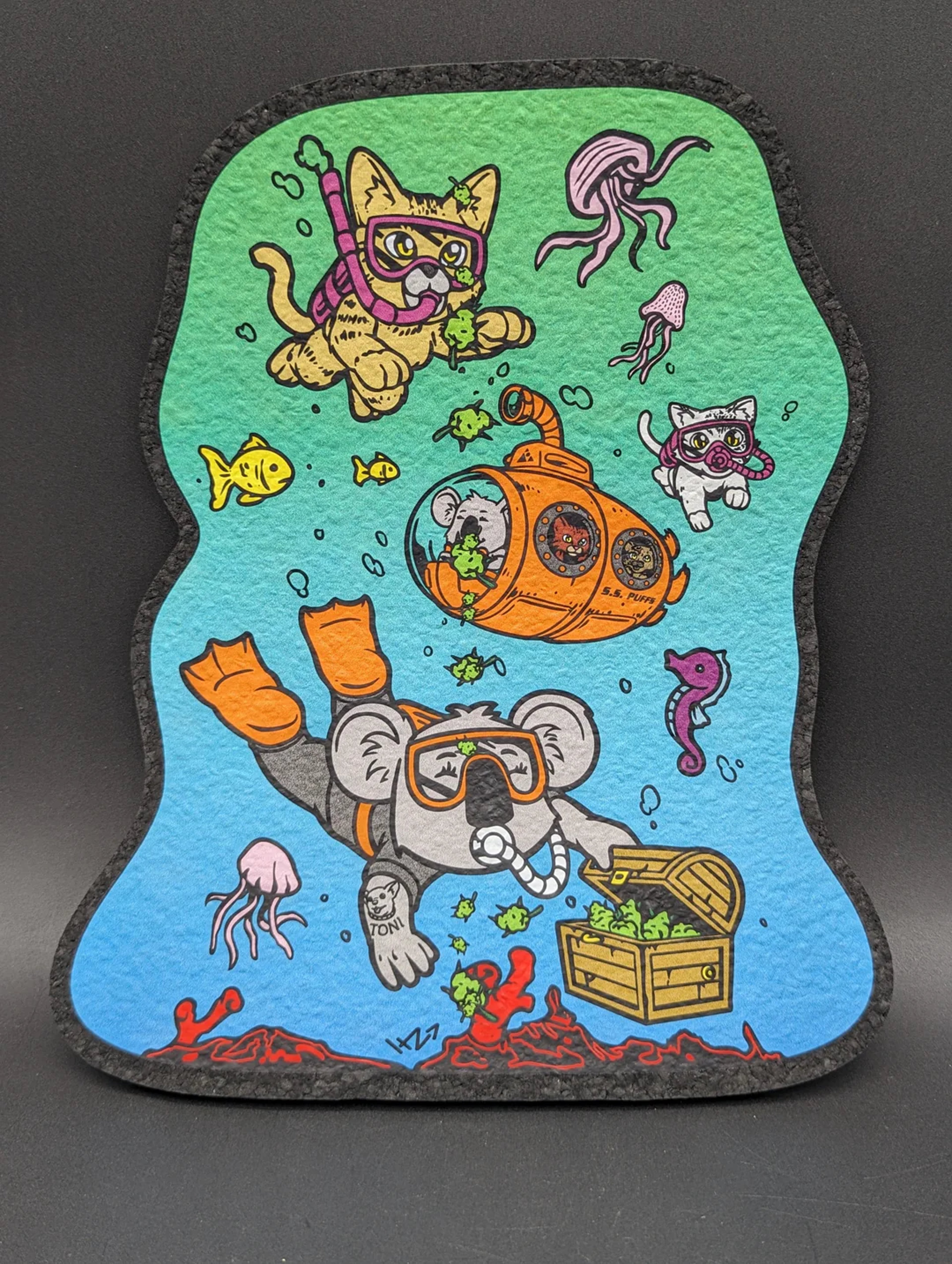 MILKYWAY X KOALA PUFFS "CATLANTIS" MOODMAT image 0