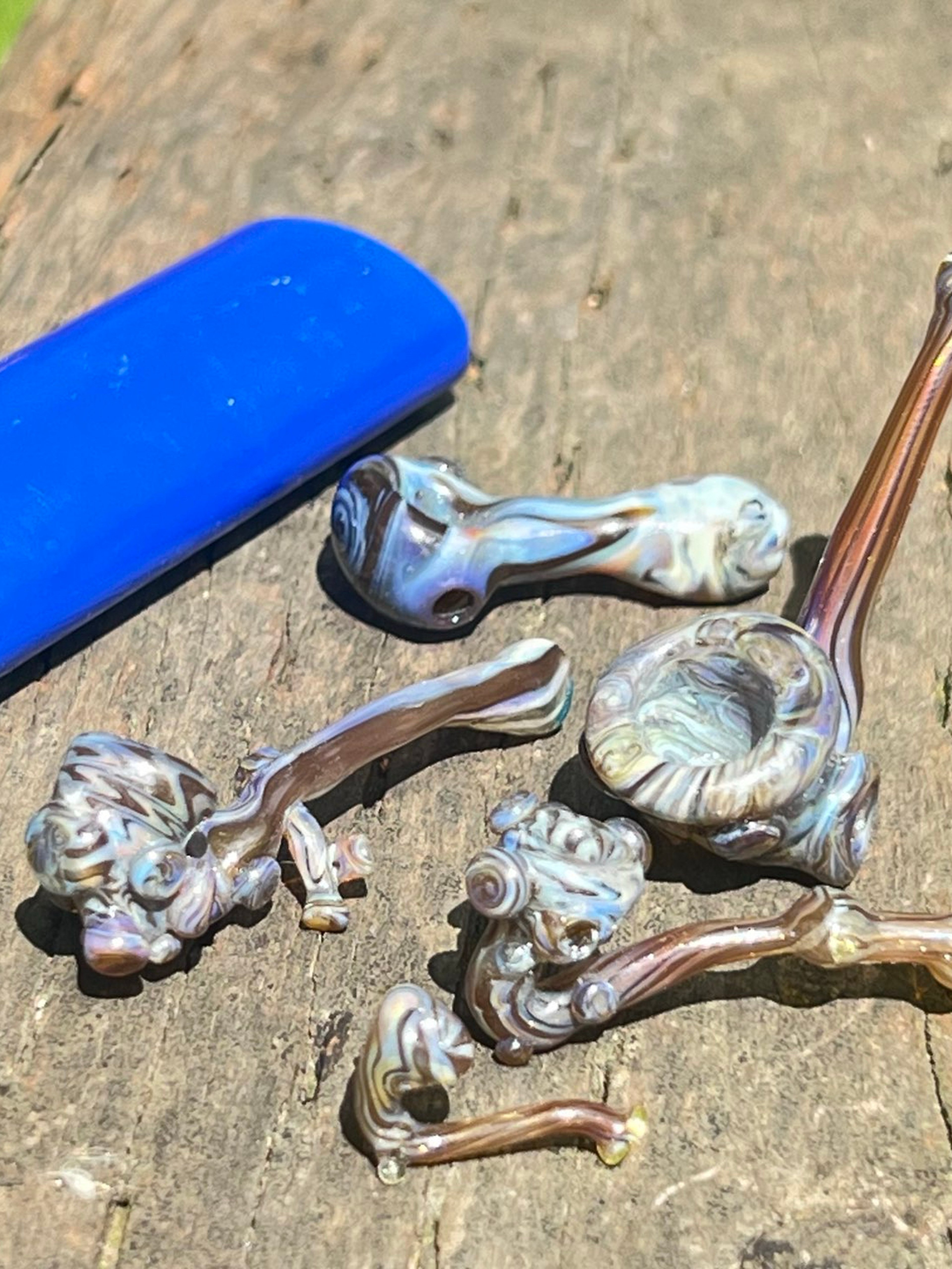Preview pic of 5 piece miniature wood-wag pipe set