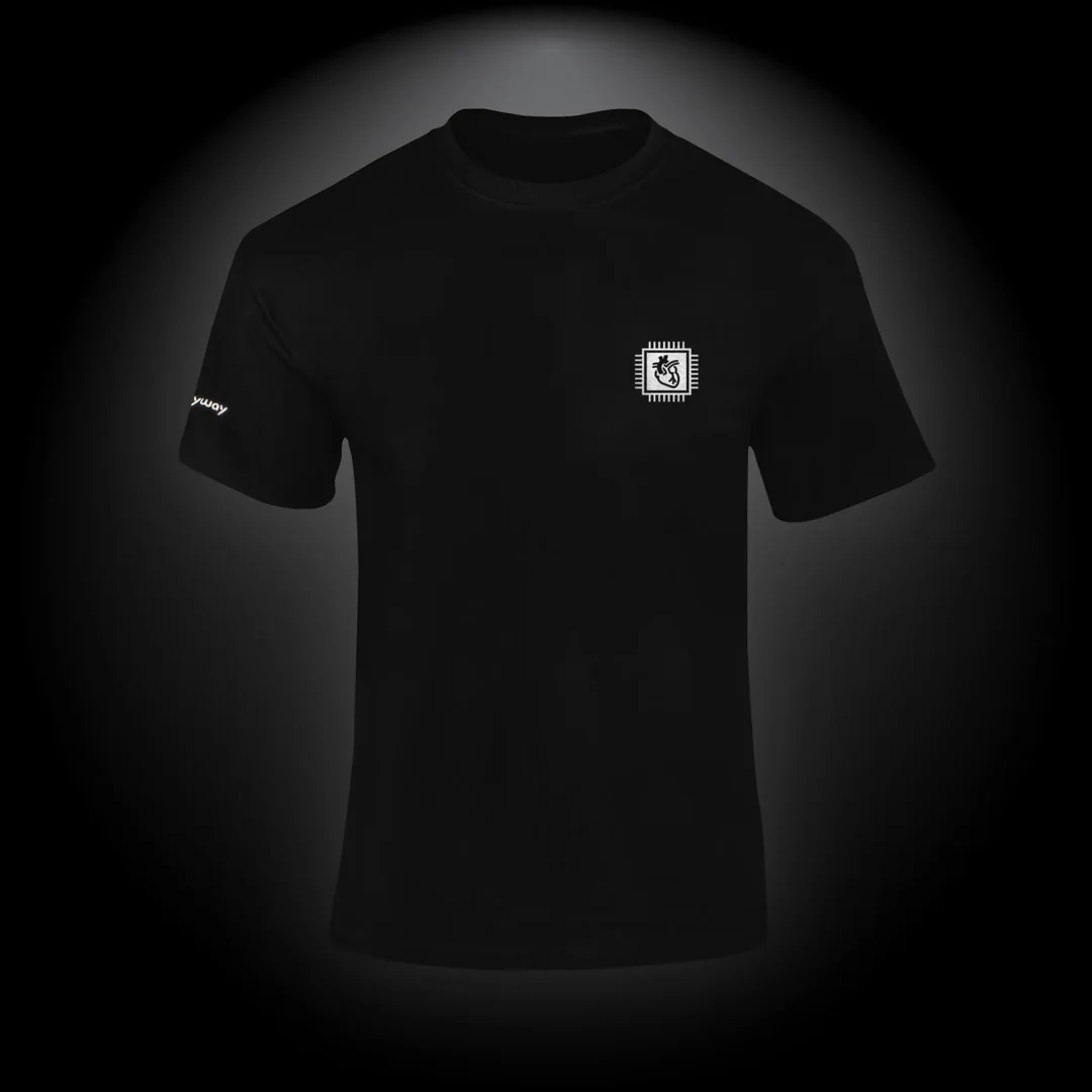Preview pic of MILKYWAY GLASS HEART MICROSCHIP TSHIRT