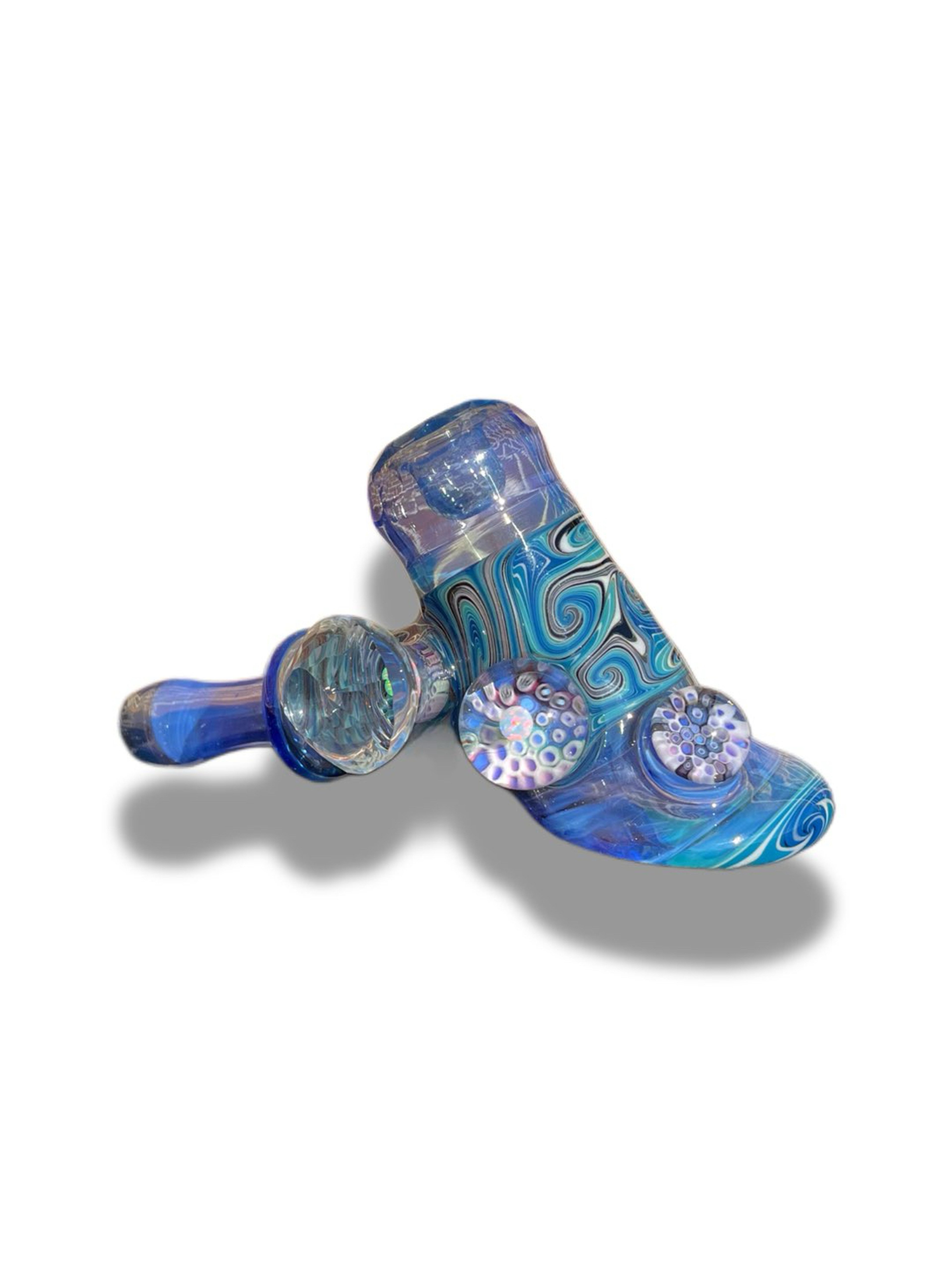 Preview pic of Teal Hammer With Detailed Milli Accents - OatsGlass