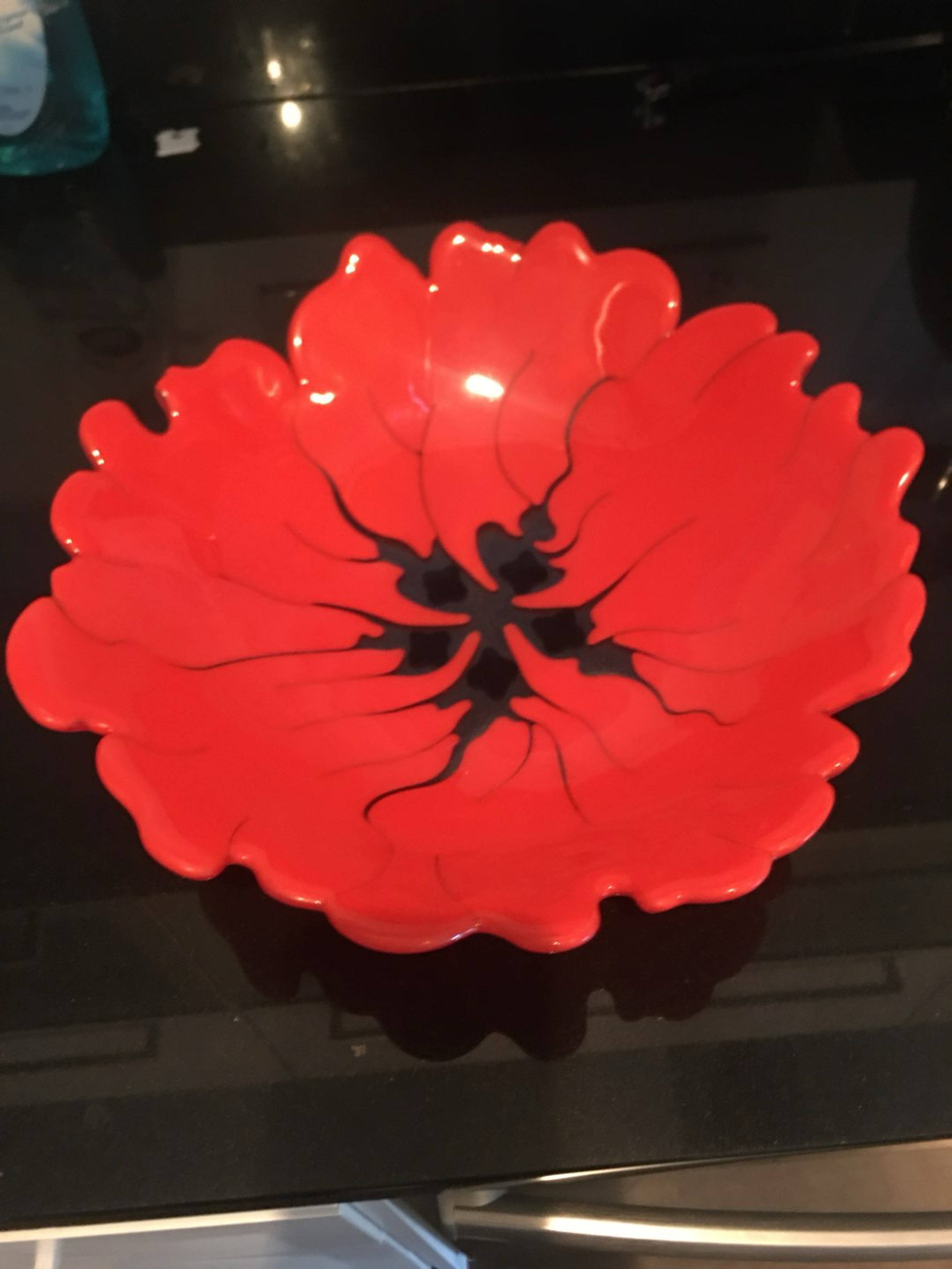 Preview pic of Fruit bowl  signed art glass bowl