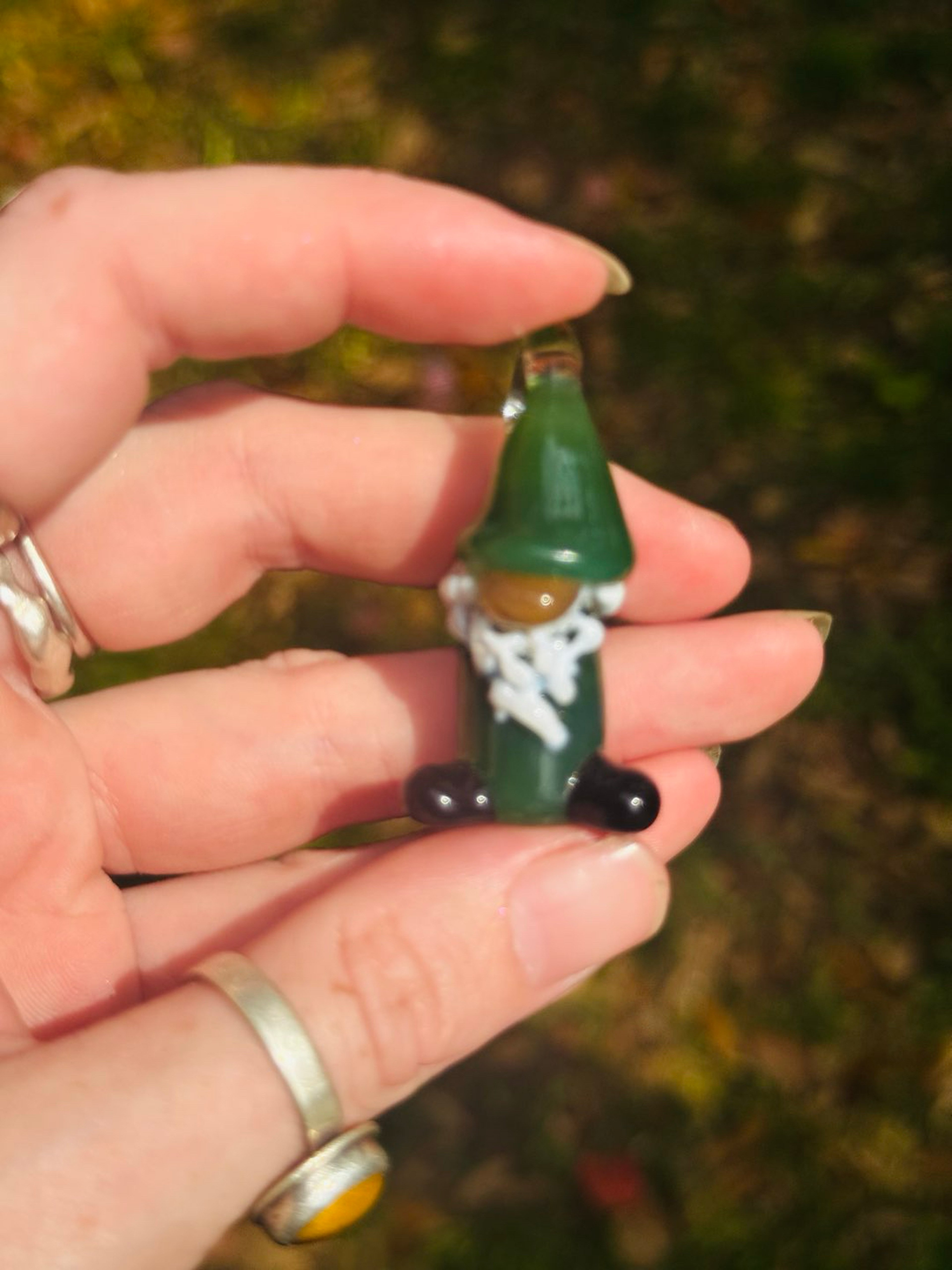 Preview pic of Green gnome pendant