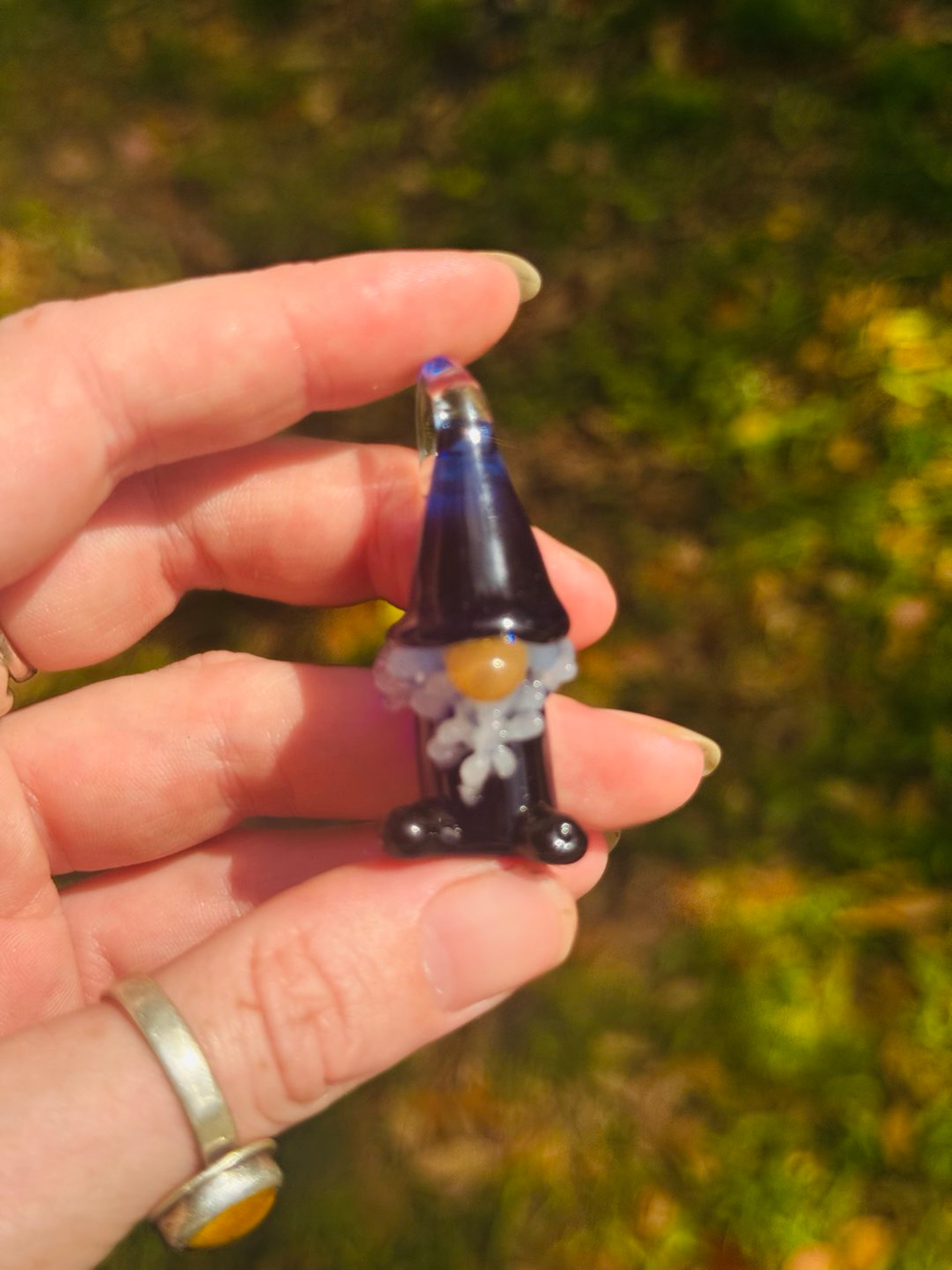 Preview pic of Colbalt blue gnome pendant