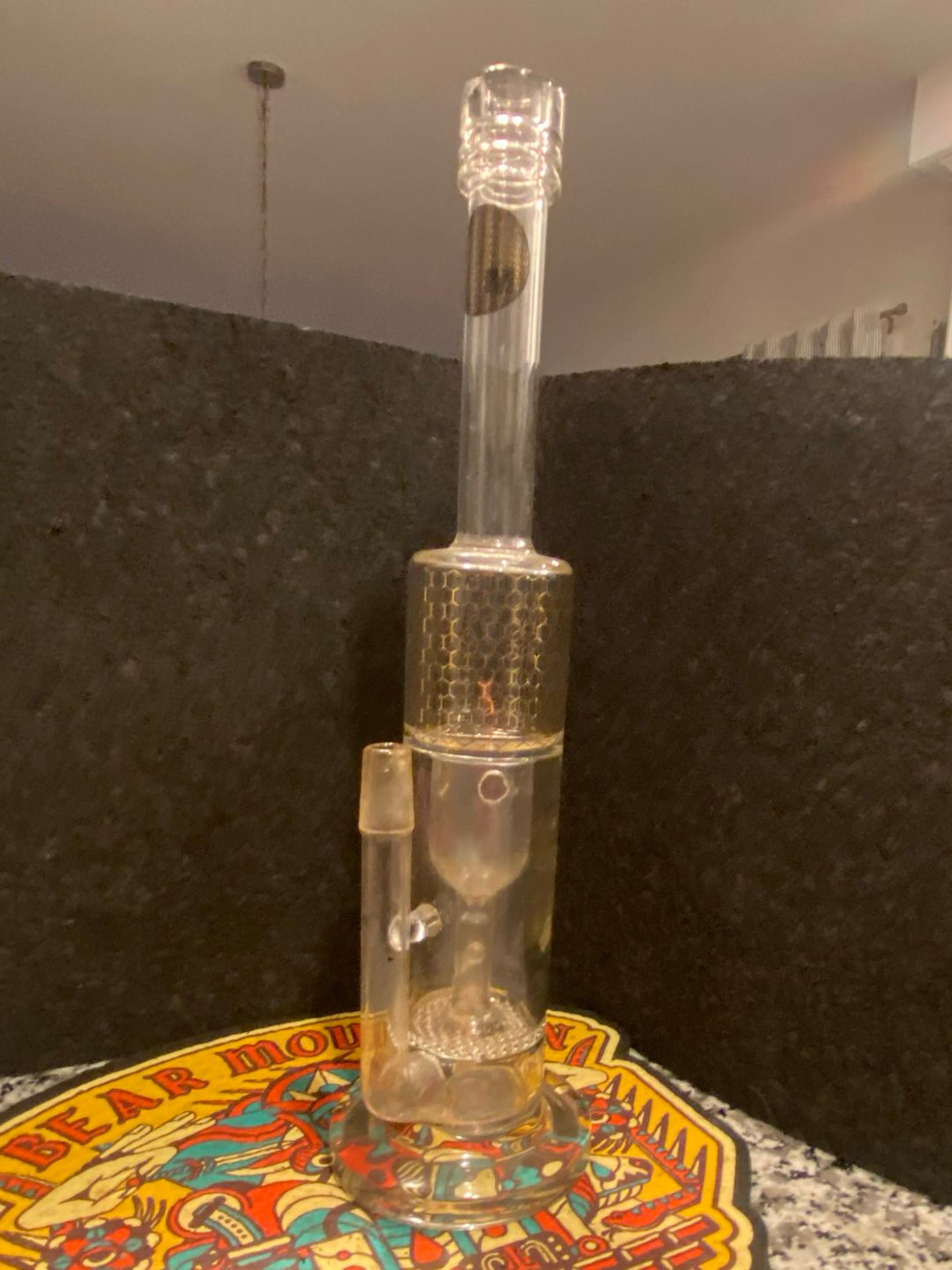 Preview pic of (RARE) MAV glass Shower head perc W/ bead valve control drain incycler!!!