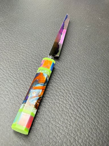 Preview pic of Hardwood Katana Dab Tool w/ UV, Opal and Blued Titanium