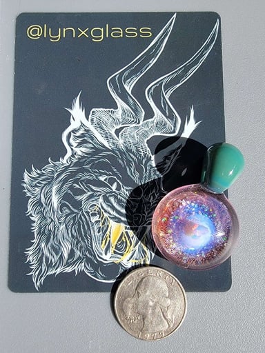Preview pic of Pink Slyme Crushed Opal Pendant UV