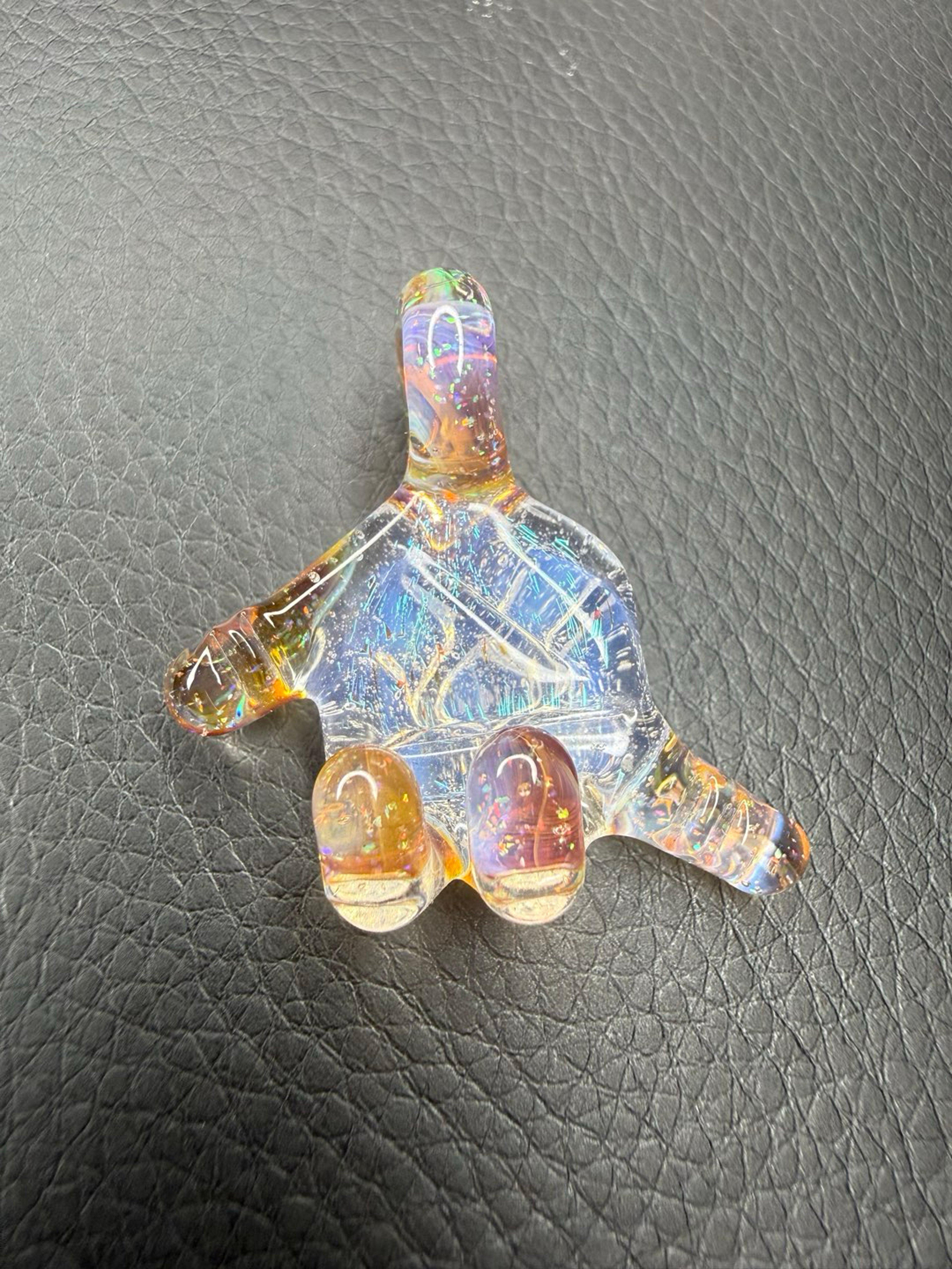 Preview pic of Goober Gabe Glass Pendant - Secret White NS Yellow