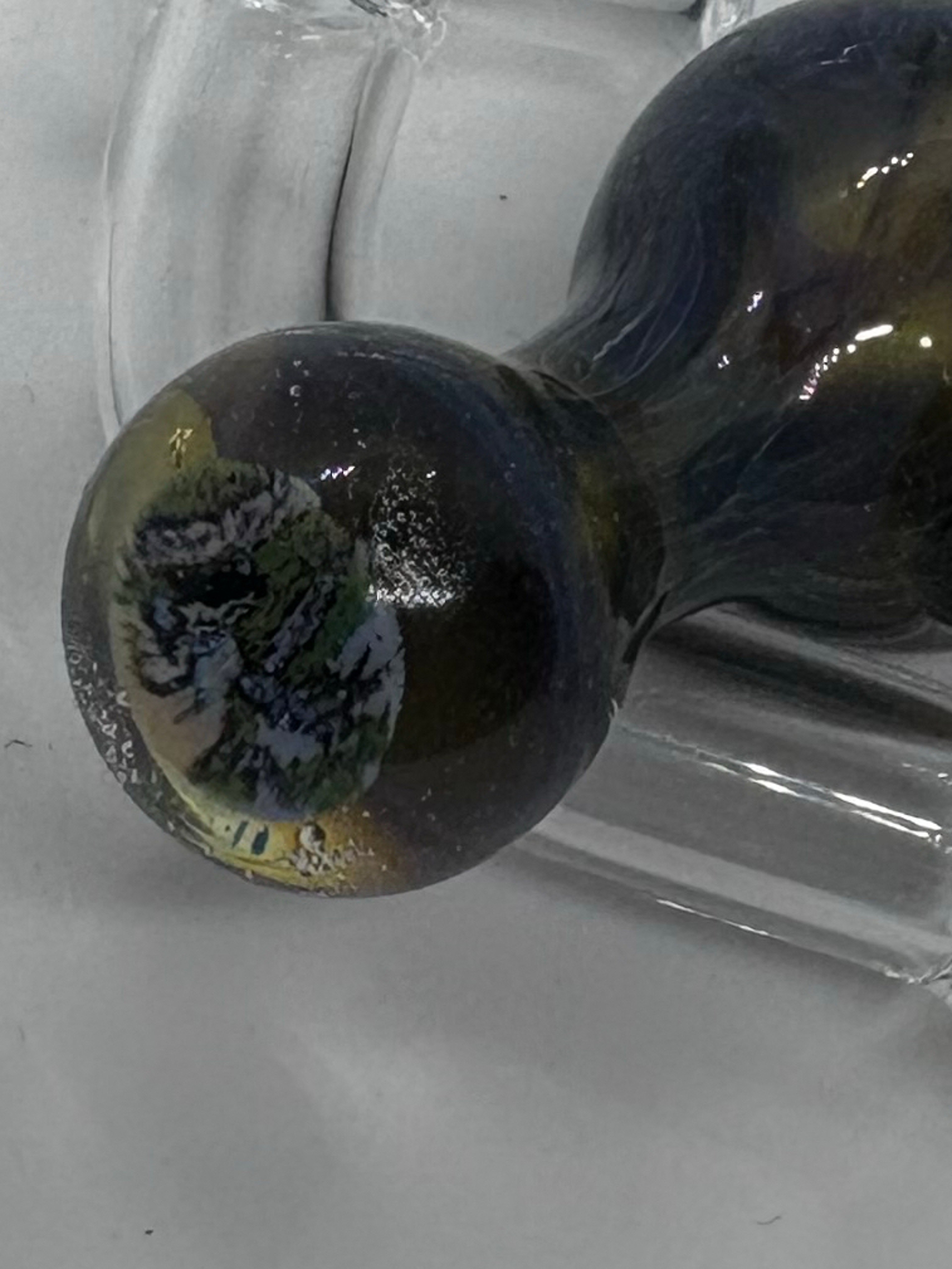 Handblown Bubble Cap with forest emblem image 0