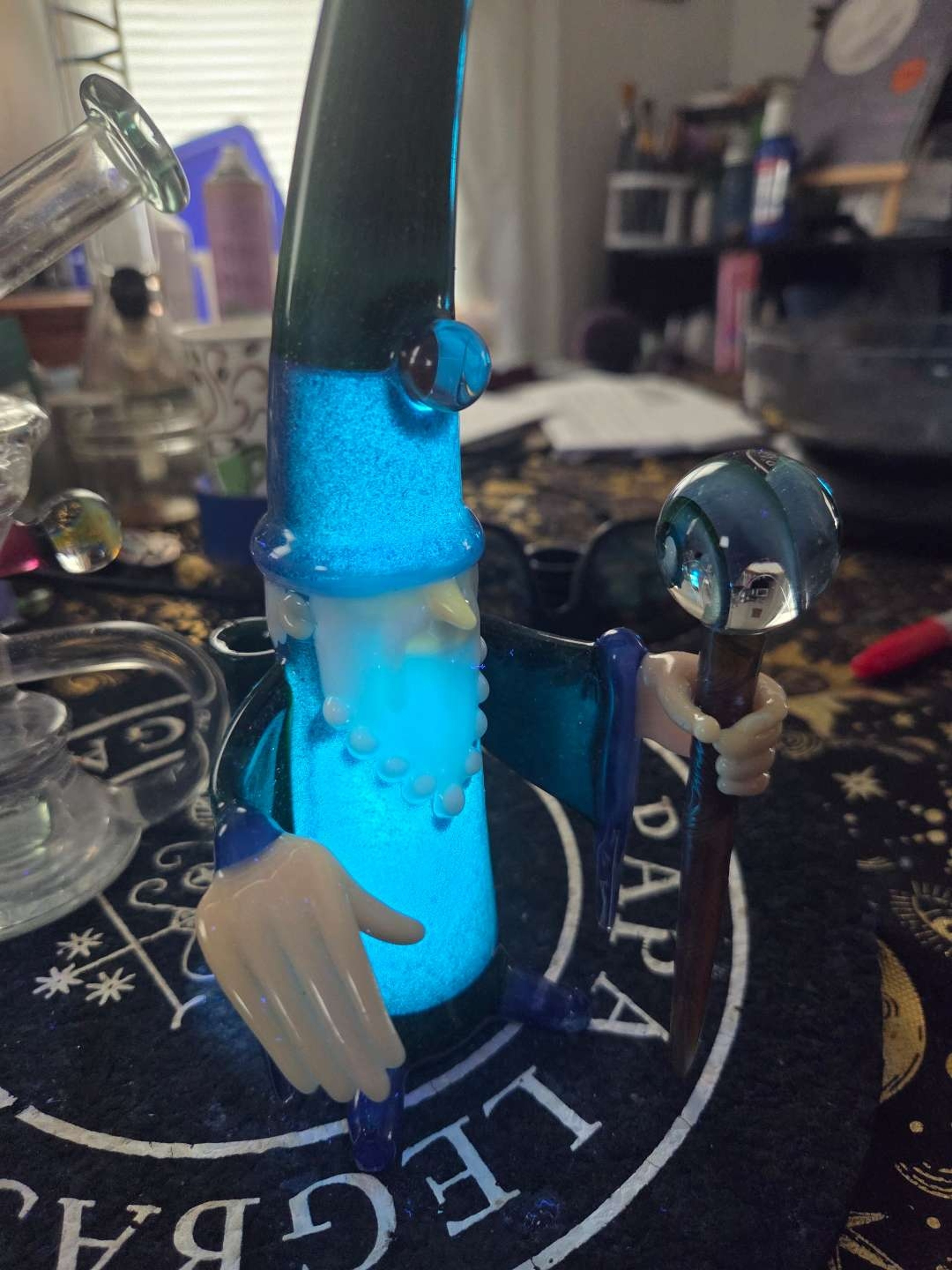 1/1 UV Reactive Glow in Dark Dicro Crushed Opal Phil Siegle Wizard (Comes with Hard Case and foam protection.) image 0