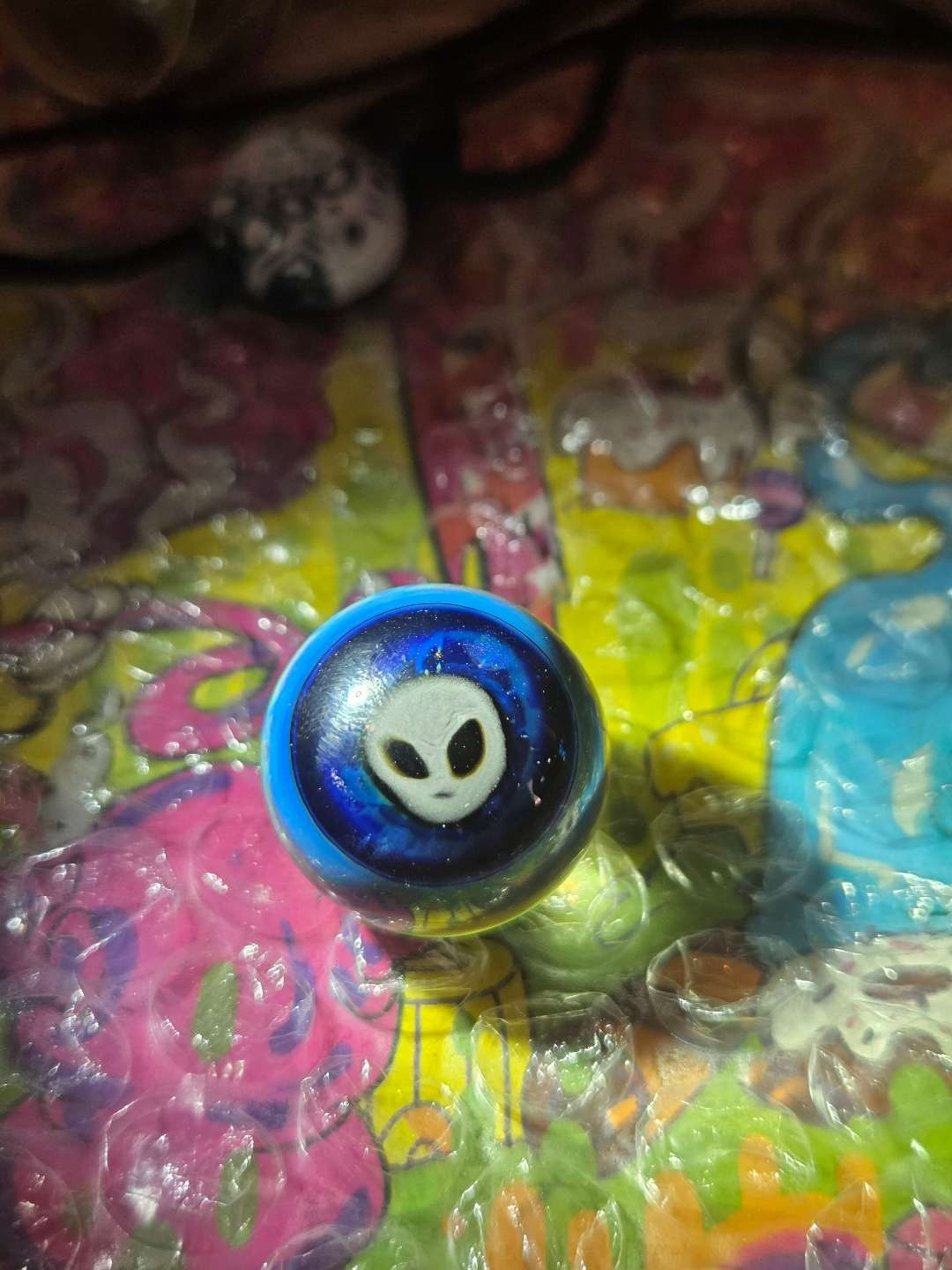 Preview pic of UV Reactive Leaf/Alien Combo Marble