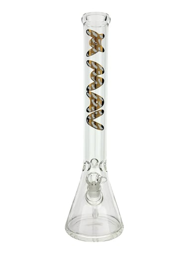 Preview pic of MAV Glass 18” Golden Flag Cali Logo Beaker Bong