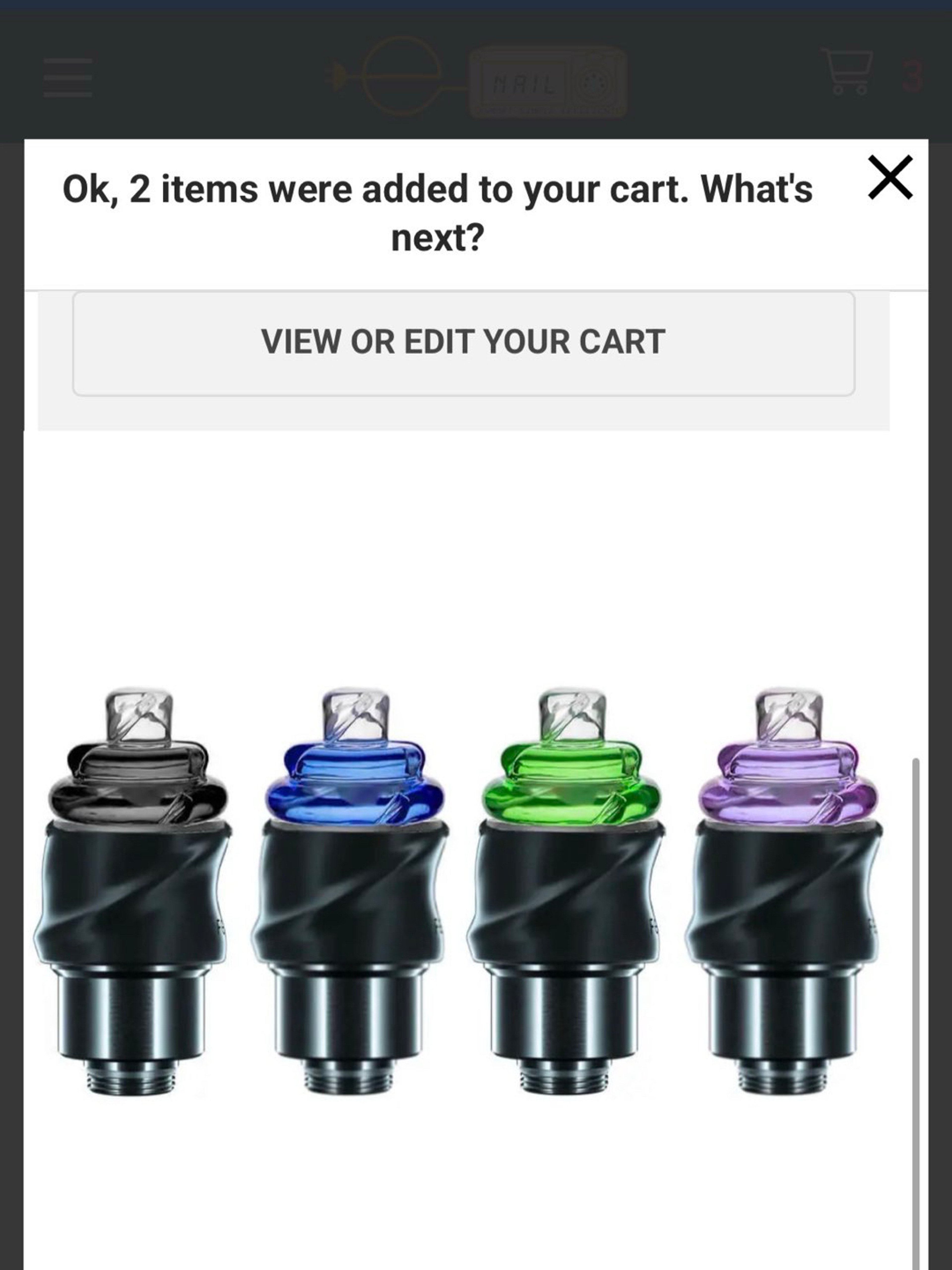 Preview pic of 2 Carta two vortex, spinner cap black