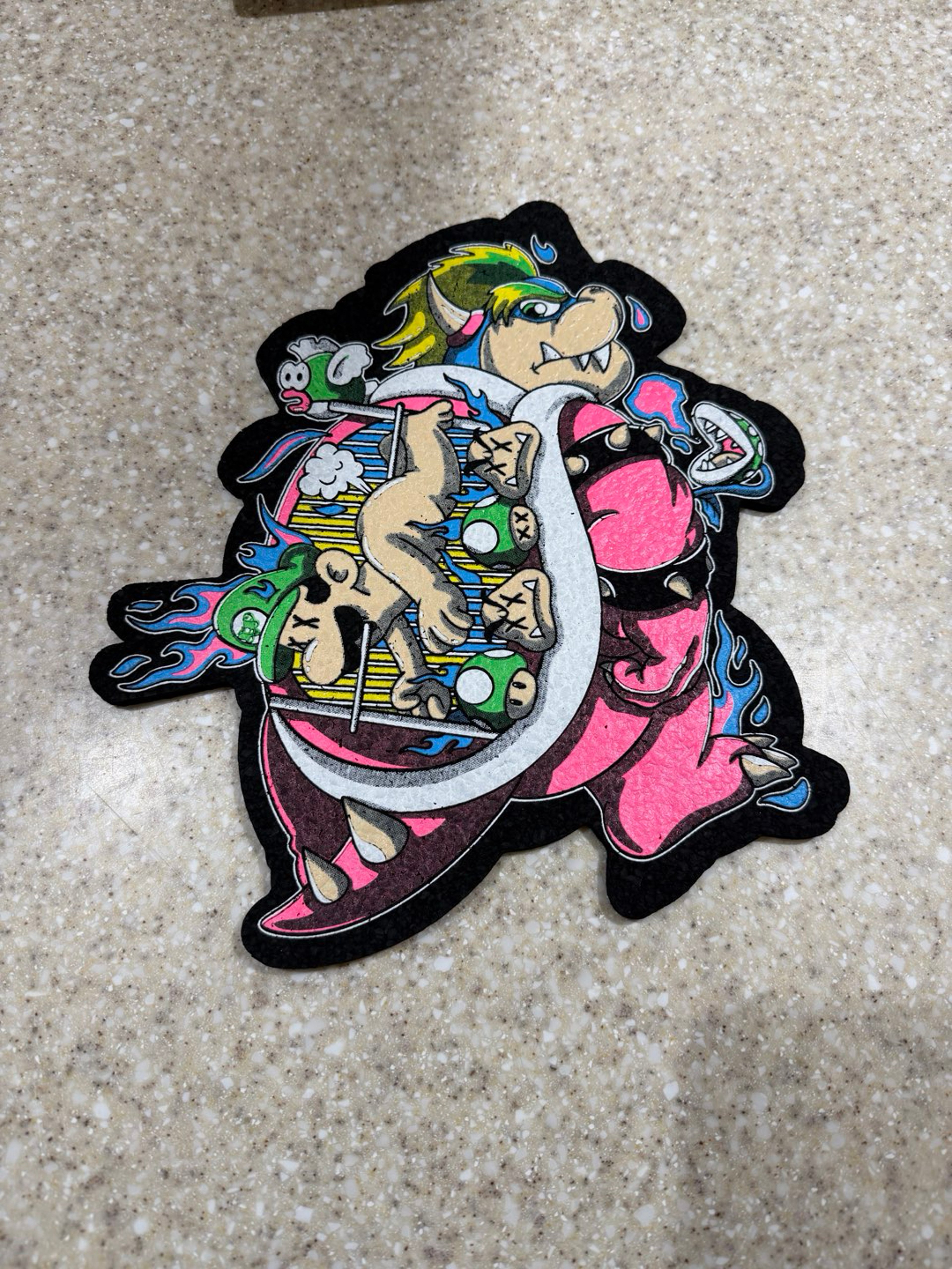 Artist Proof UV Bowser and Luigi Moodmat: Dark Mountain Cult x 74 Lands Collab image 0