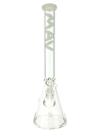 Preview pic of MAV Glass 18" x 9mm Classic Beaker Bong Minimalist White