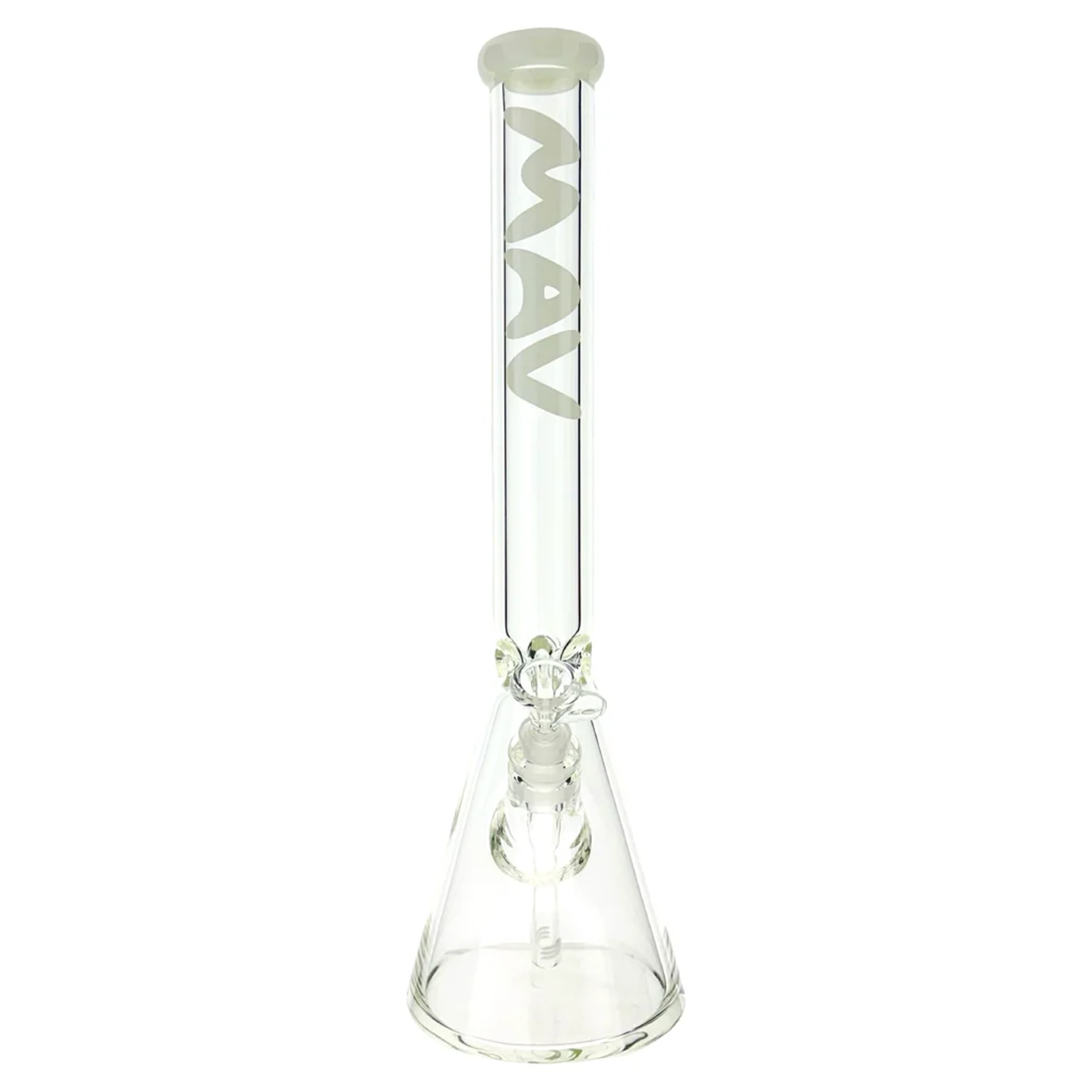 Preview pic of MAV Glass 18" x 9mm Classic Beaker Bong Minimalist White