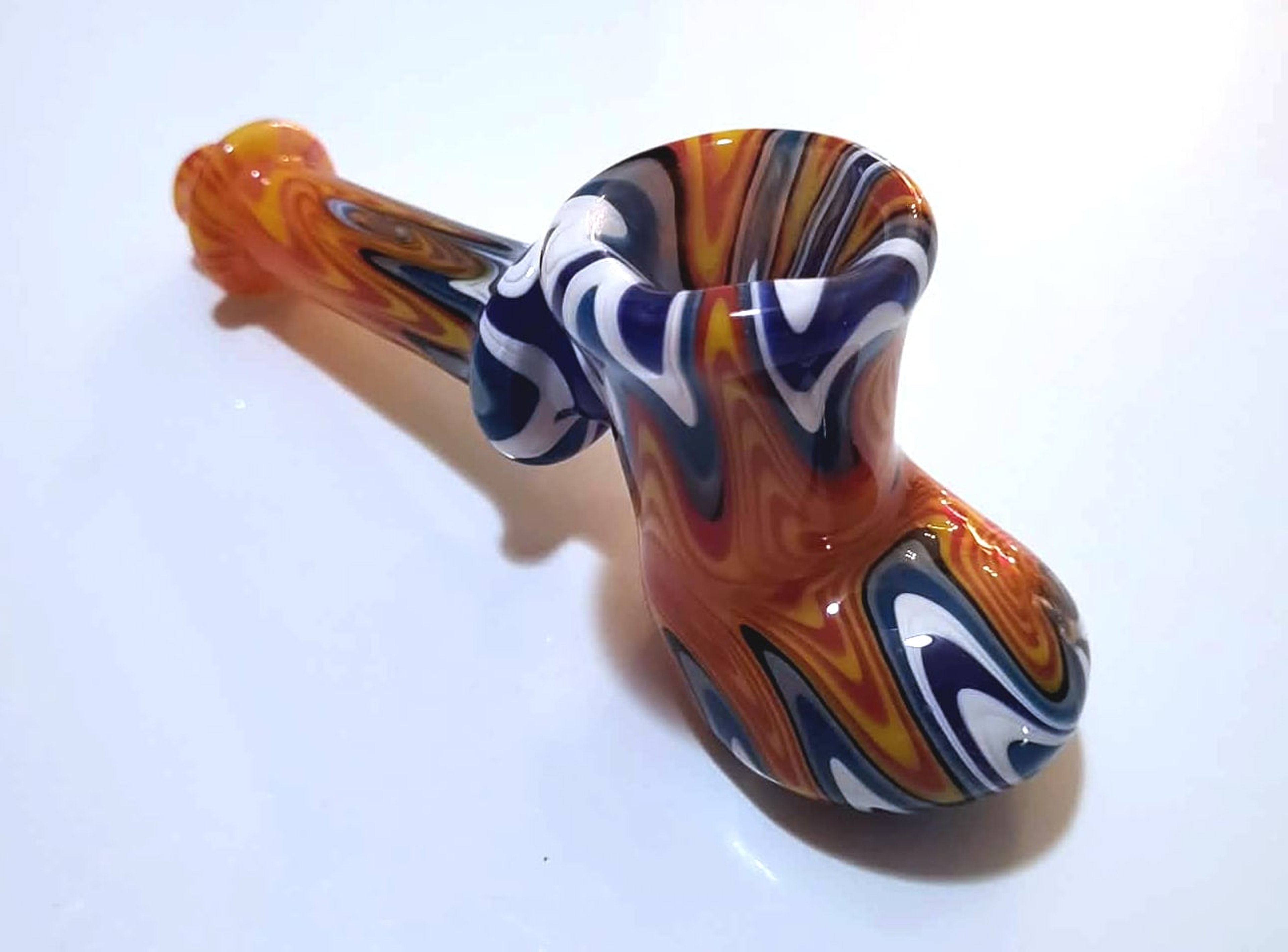 Preview pic of Wigwag Hammer Pipe, Vibrant Swirl Pattern