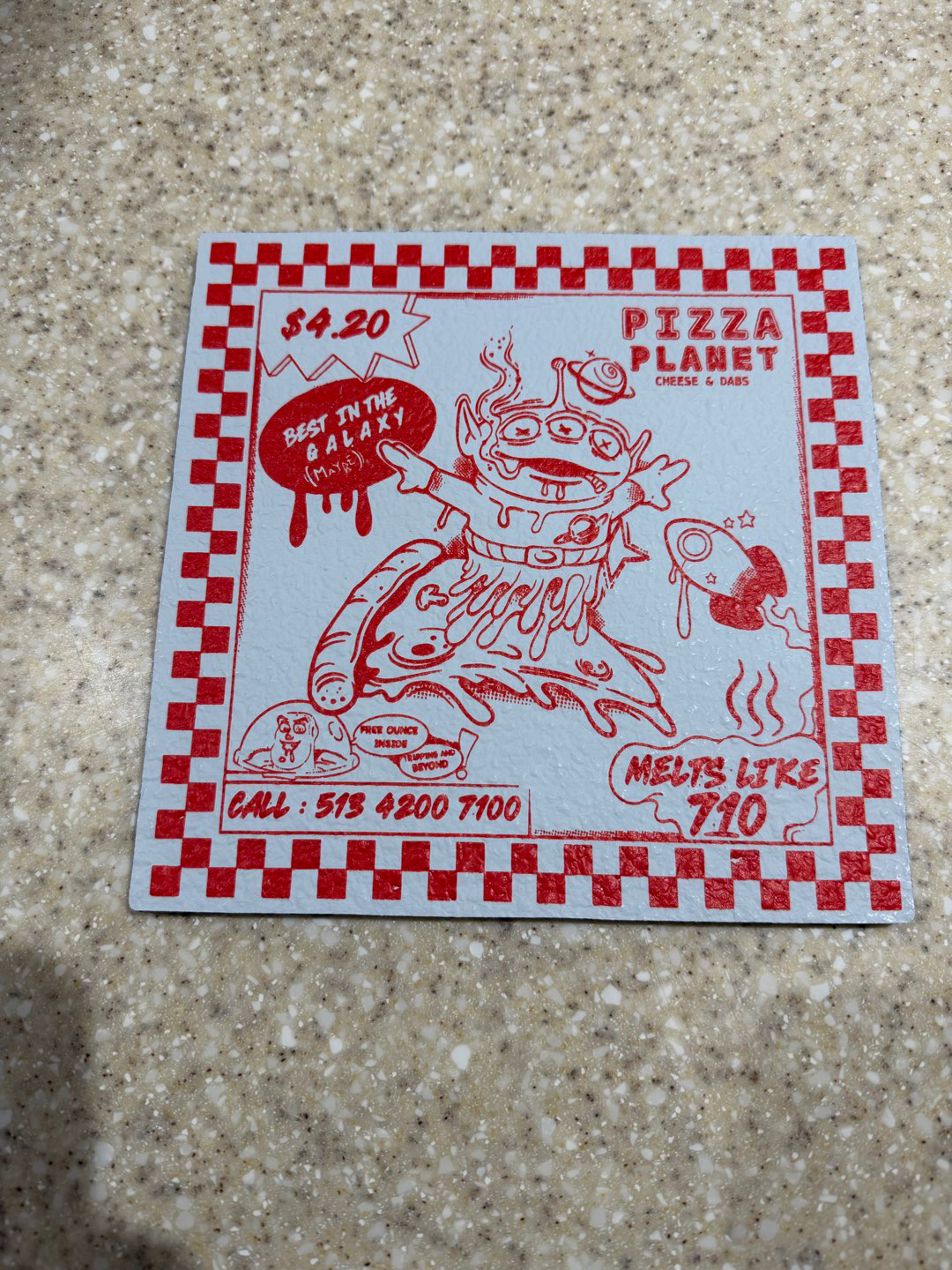Preview pic of UV Toy Story Pizza Planet Moodmat: Dark Mountain Cult x Lukke Tattoos Collab