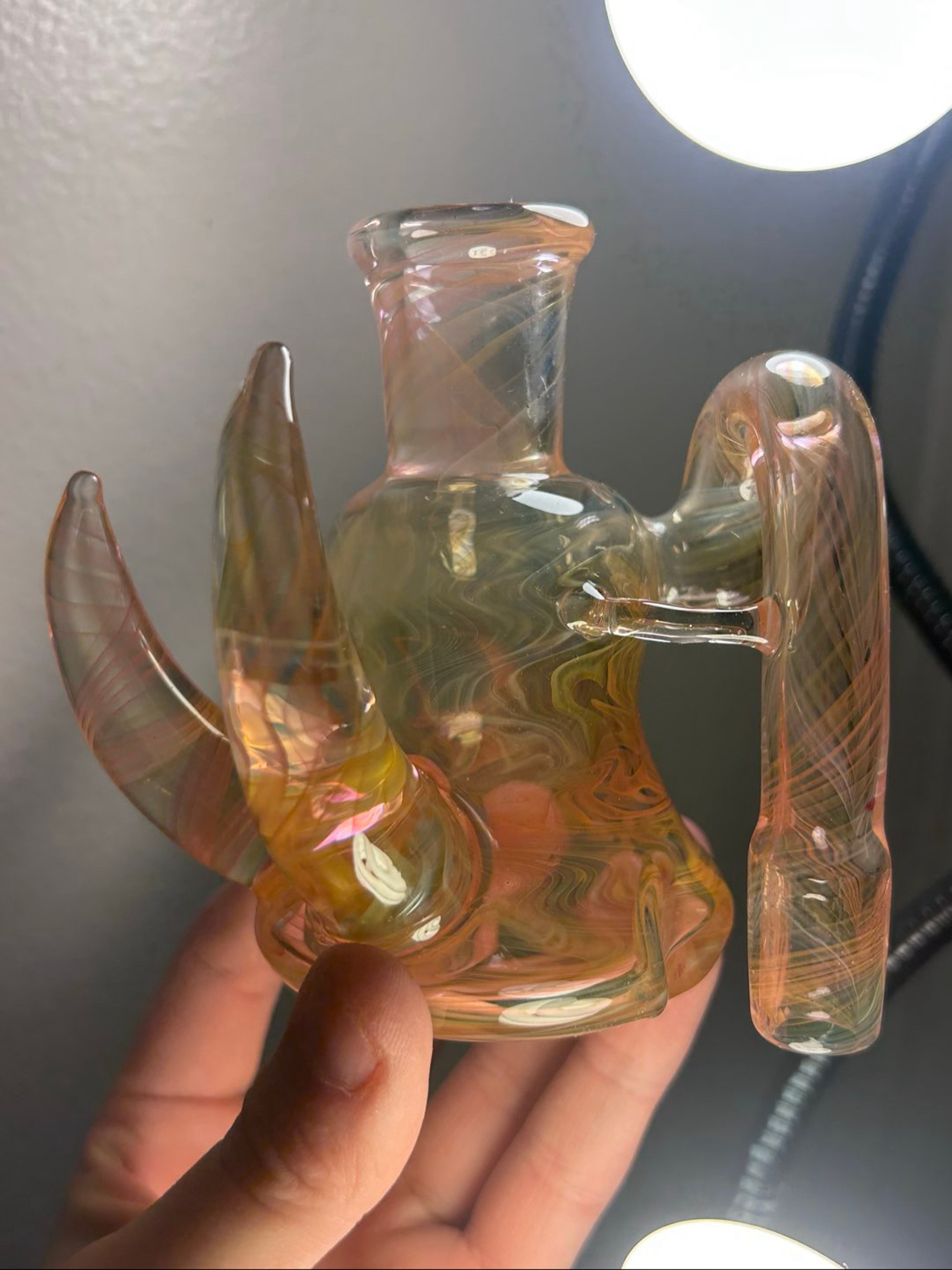 Preview pic of FW Emms Glass Multi Horn Fumed Dry Ash Catcher