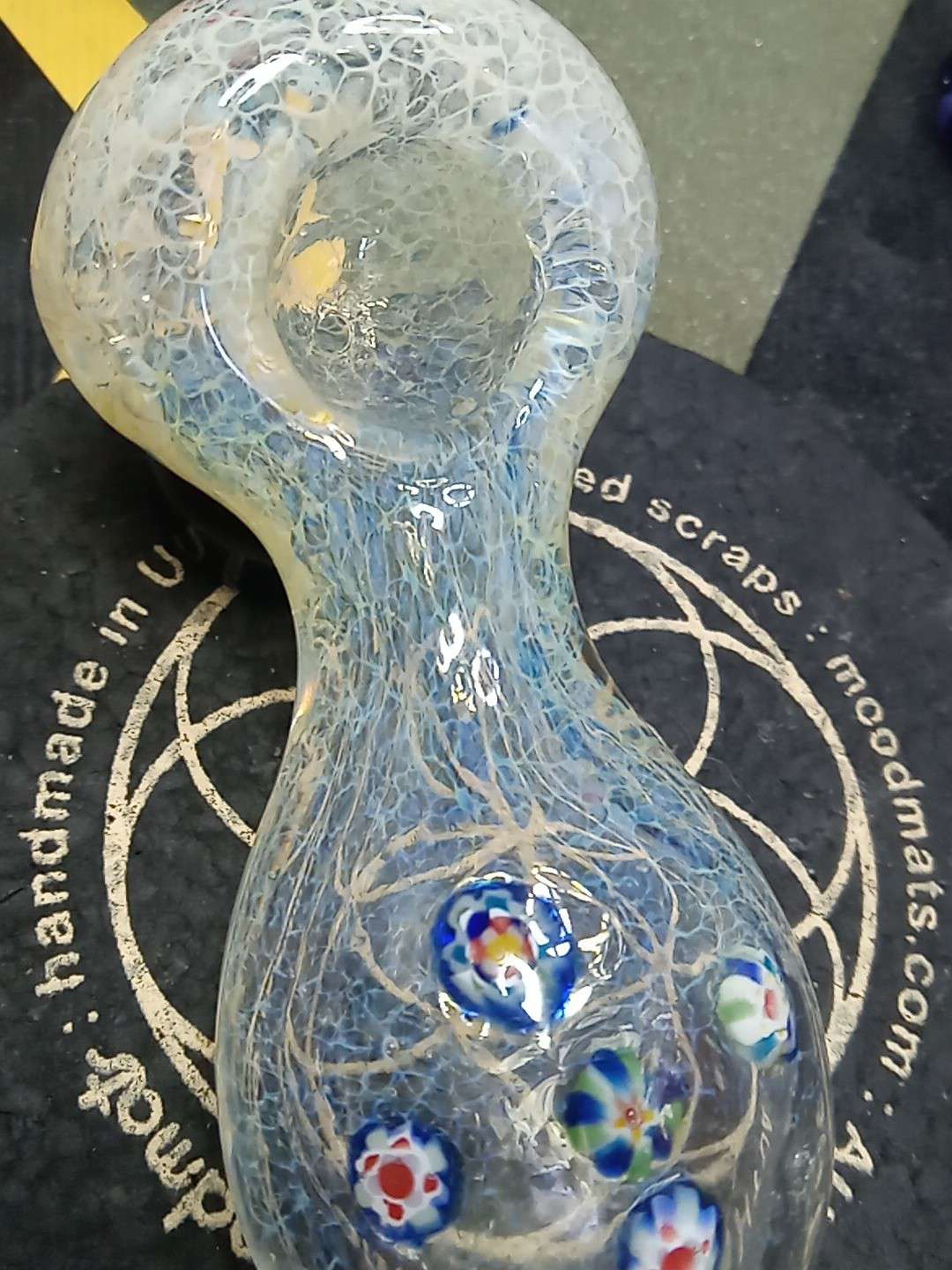 Preview pic of Collectible,Heady,🌺 🌼Wide-Body,Glass,🏵Spoon🌸 w/Flower Millies