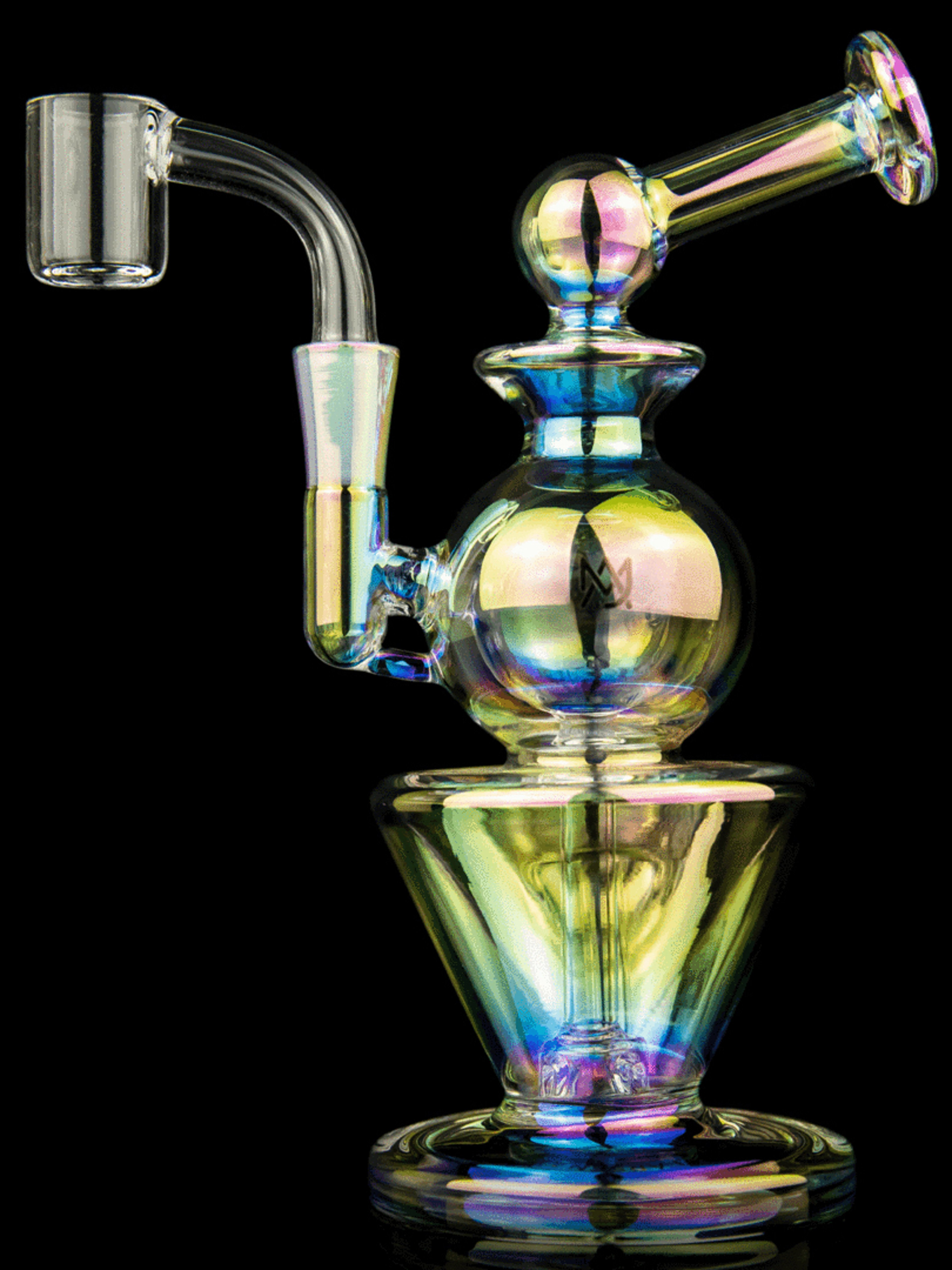 Preview pic of MJ Arsenal Gemini Mini Dab Rig (Orbital Series) LE (Iridescent)