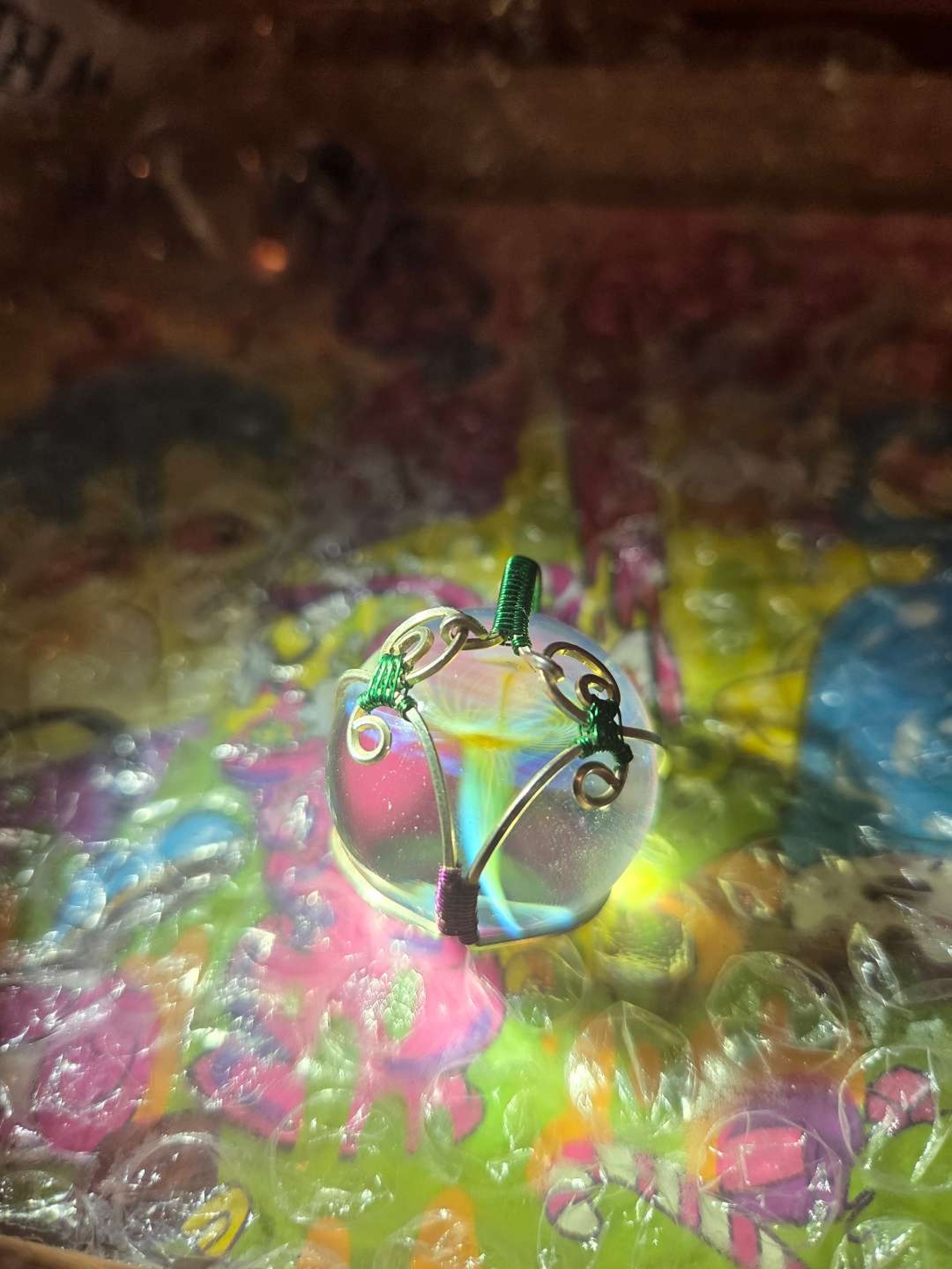 Preview pic of Chubbs_Glassworks Griffin Luick Fumed Marble Pendy Cap
