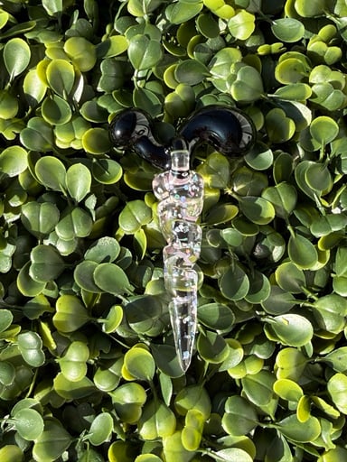 Preview pic of Kayla James Pink Crushed Opal Carrot Pendant Dabber