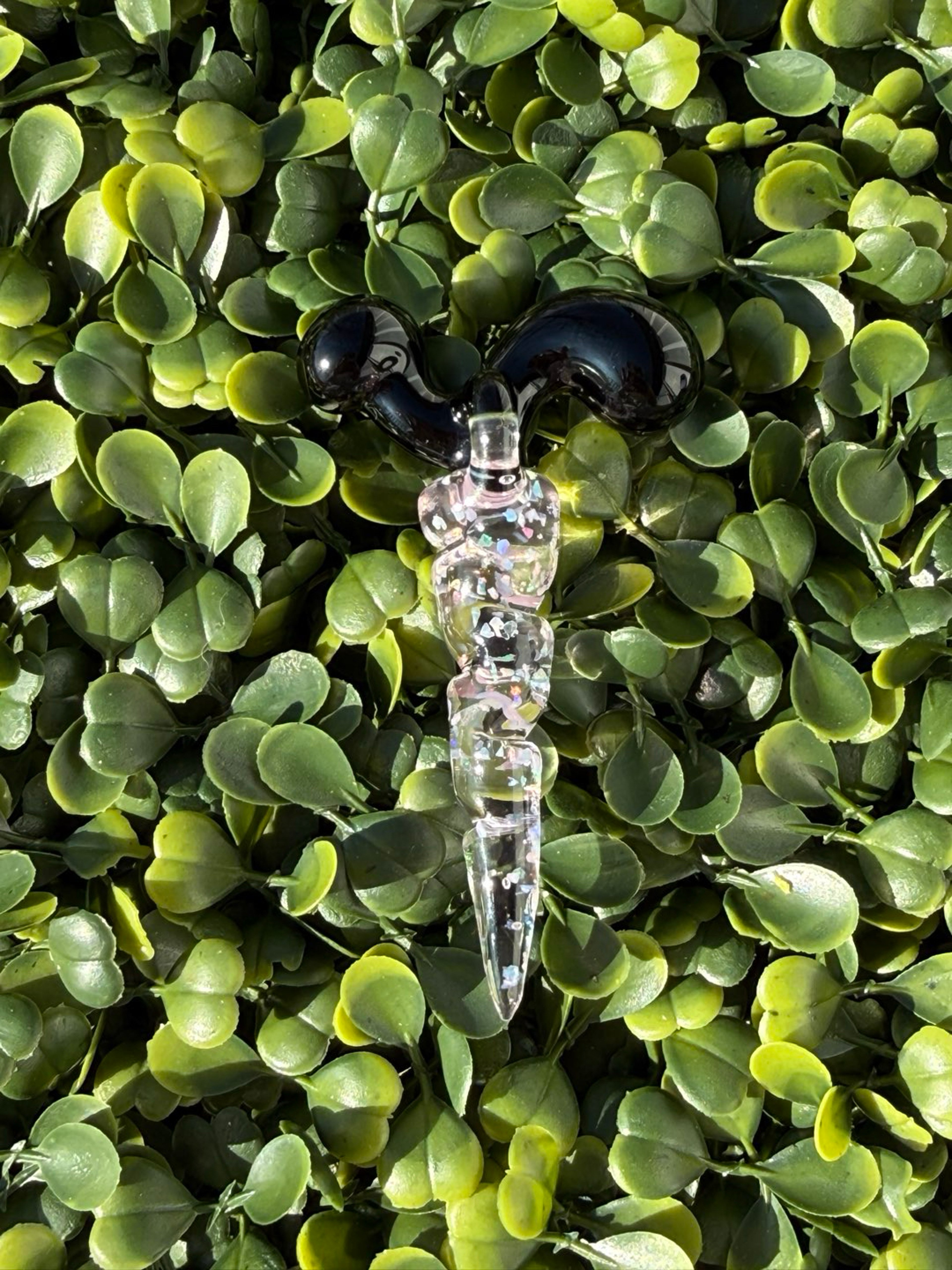 Preview pic of Kayla James Pink Crushed Opal Carrot Pendant Dabber