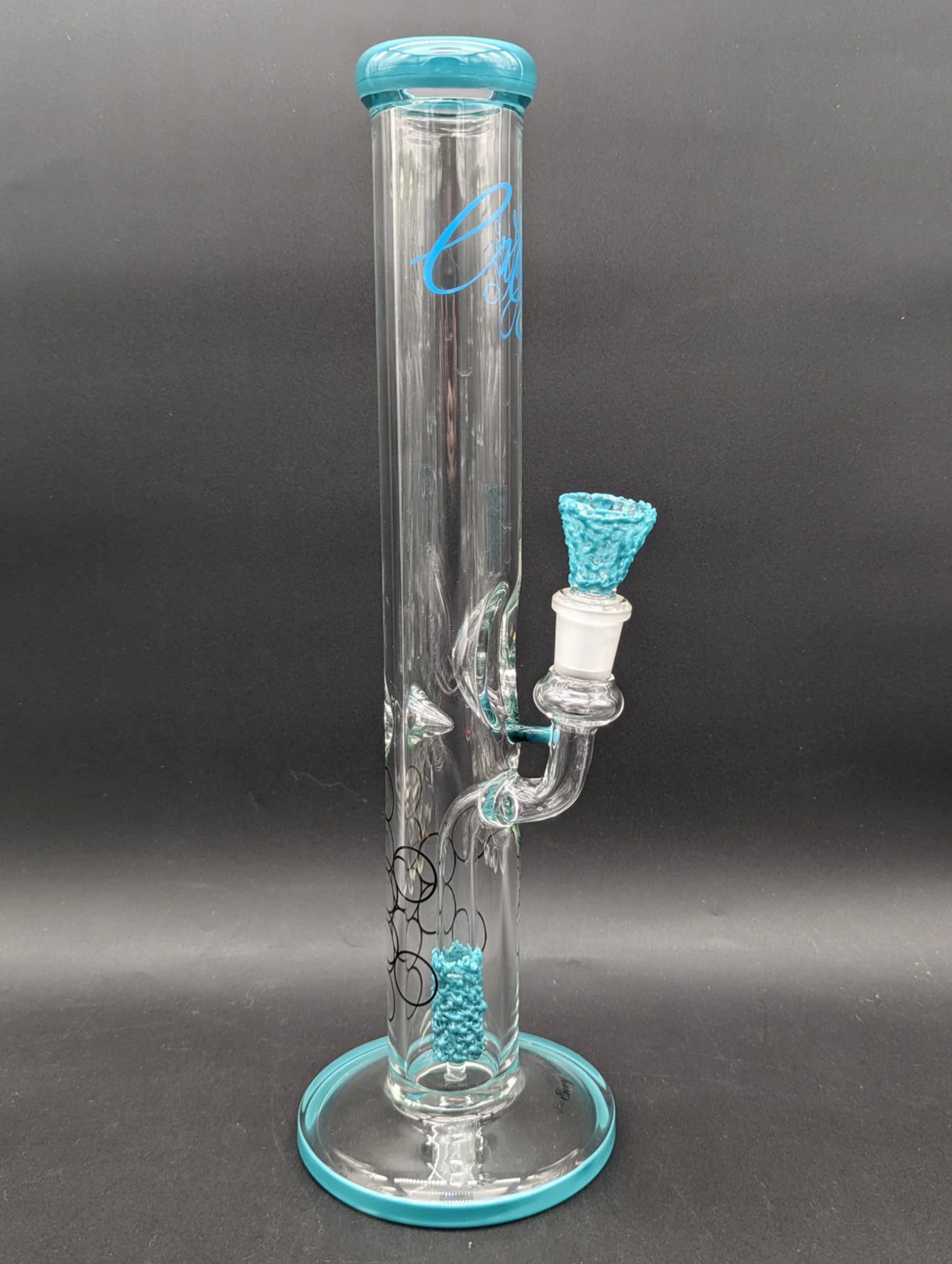 Preview pic of ENVY GLASS 16" "POP ROCKS" FIXED DOWNSTEM STRAIGHT BONG