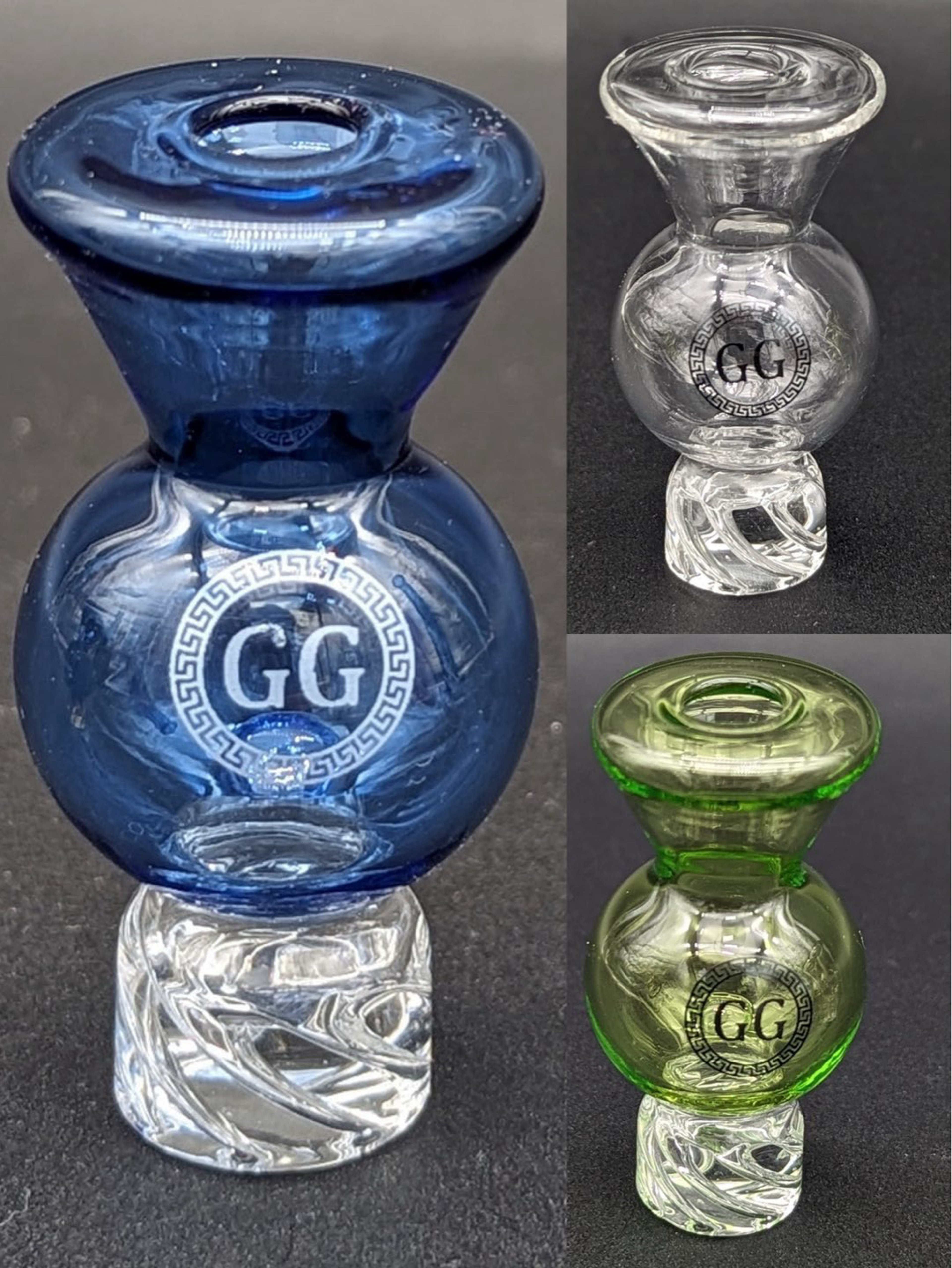 Preview pic of GREEK GLASS BUBBLE SPINNER CAP