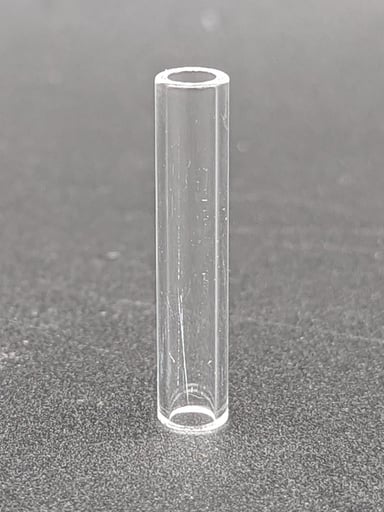 Preview pic of GREEK GLASS HOLLOW QUARTZ PILLAR - 30mm
