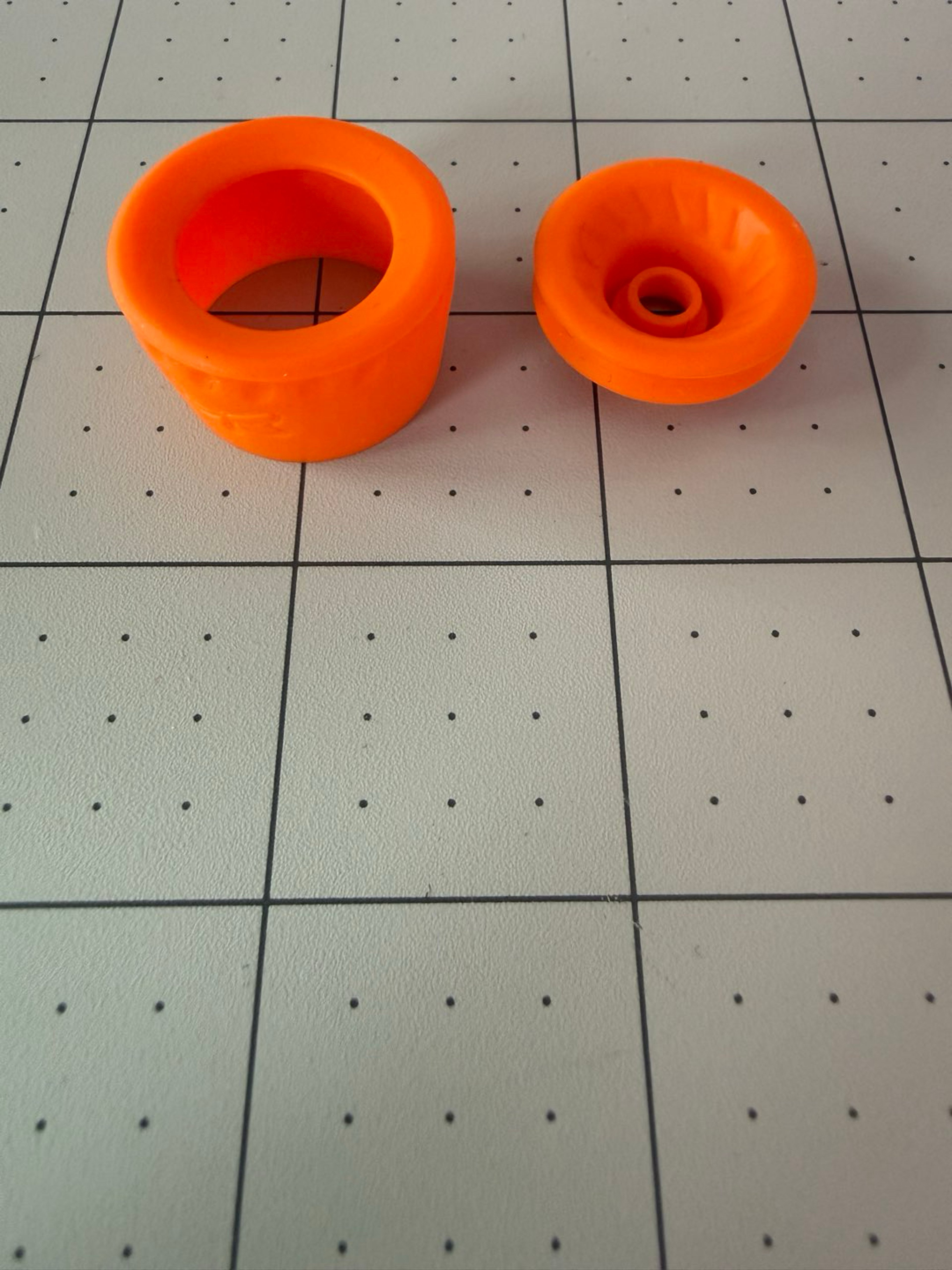 Preview pic of ORANGE Tuff Tethers Flux Cap and Chamber sleeve set Puffco peak pro