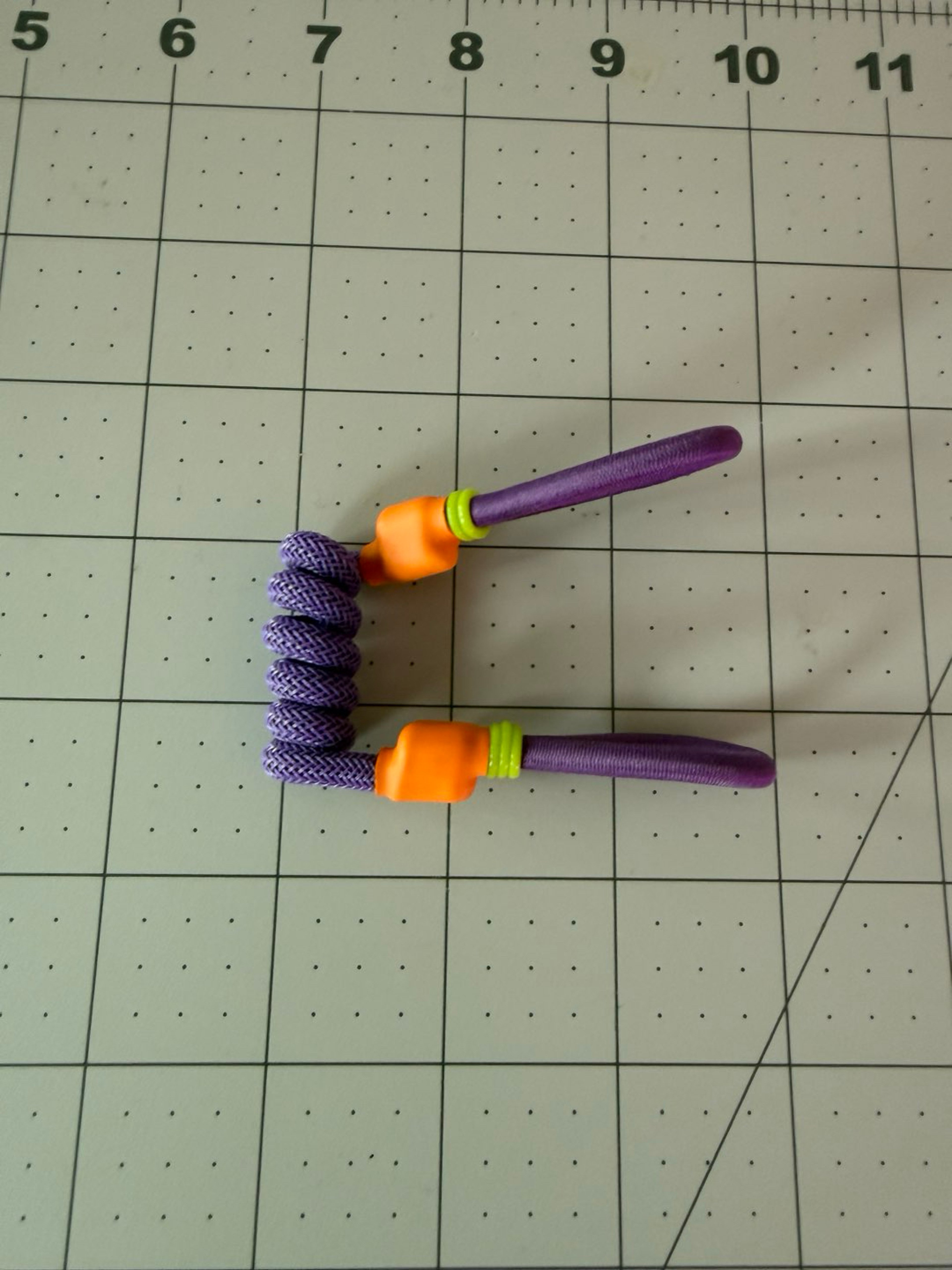 Preview pic of Tuff Tethers “Daphne” Puffco peak pro orange and purple tether