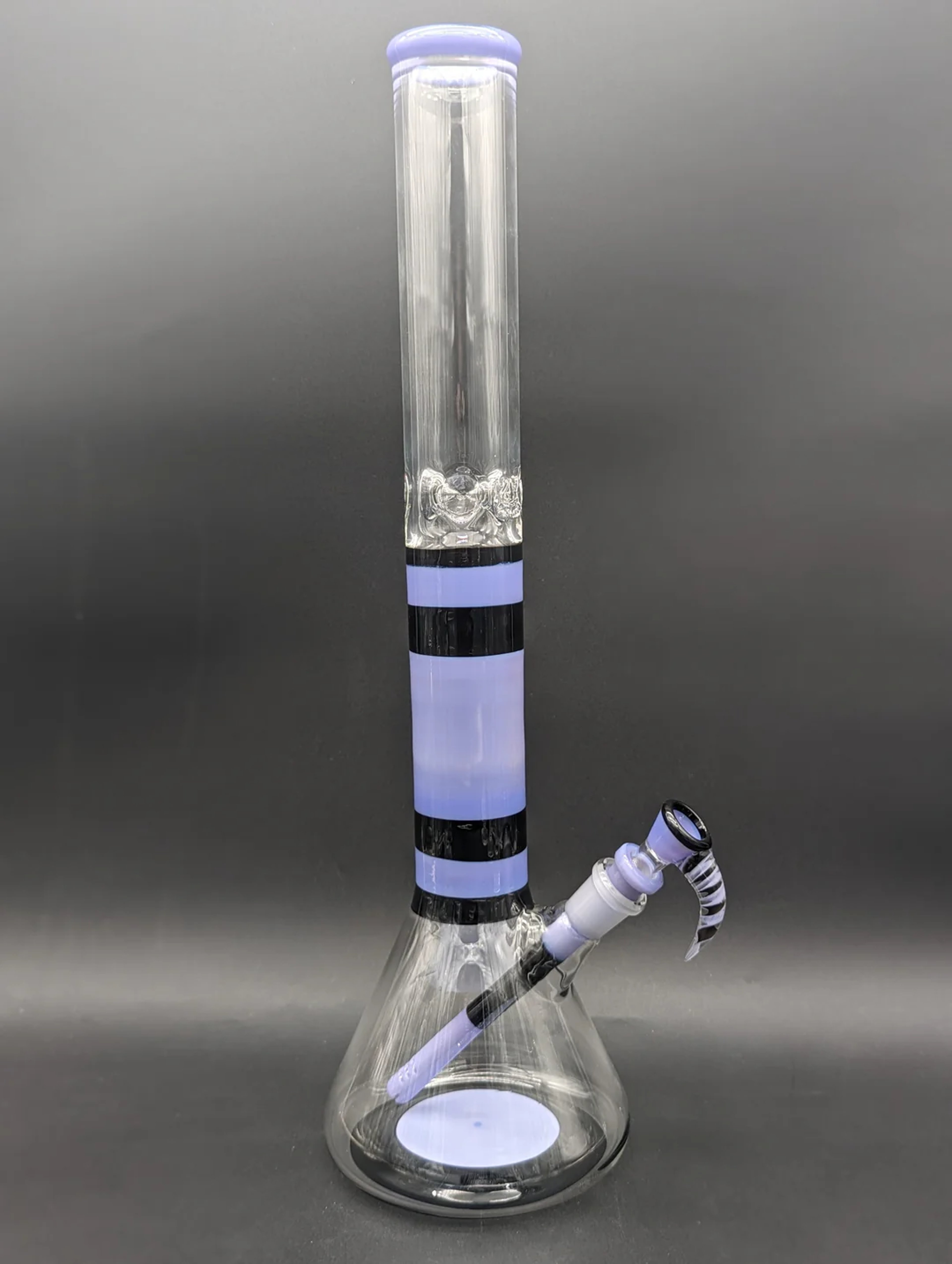 Preview pic of 2K GLASS 19" DUAL ACCENT BEAKER BONG
