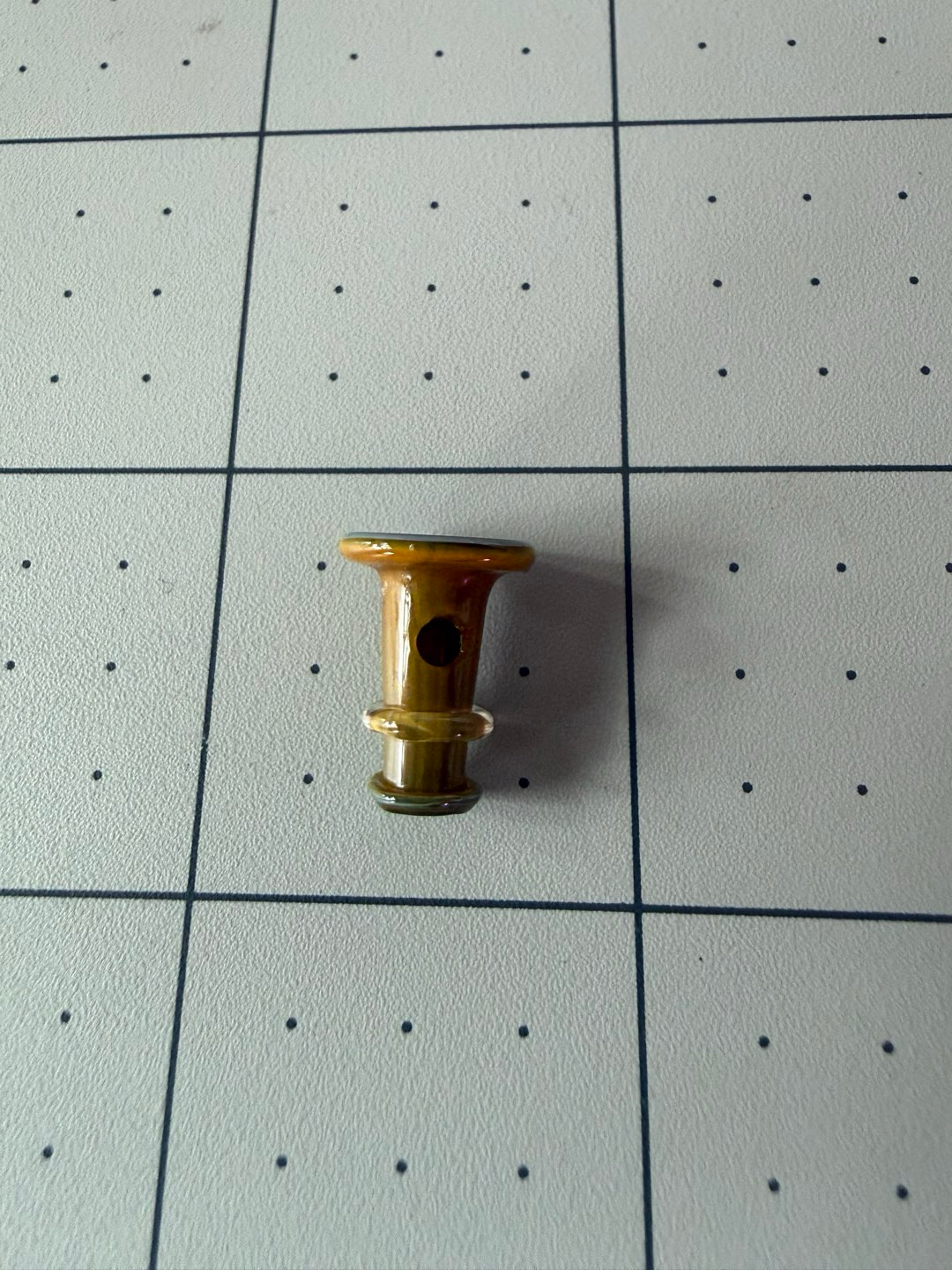 Preview pic of Empire glassworks Puffco peak glass green joystick cap brown blue B