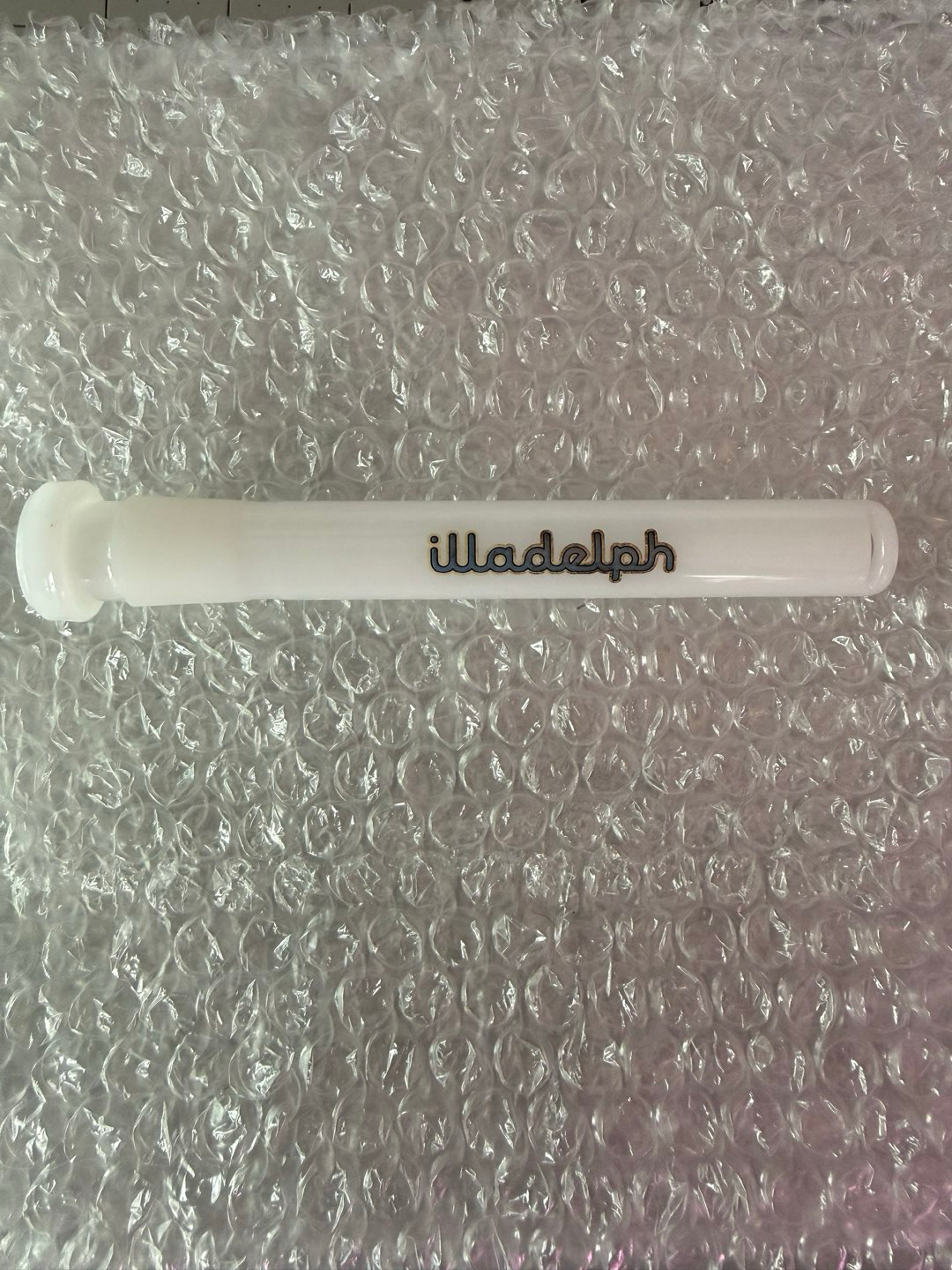 Preview pic of Illadelph OG downstem 14mm female double slitted blue script
