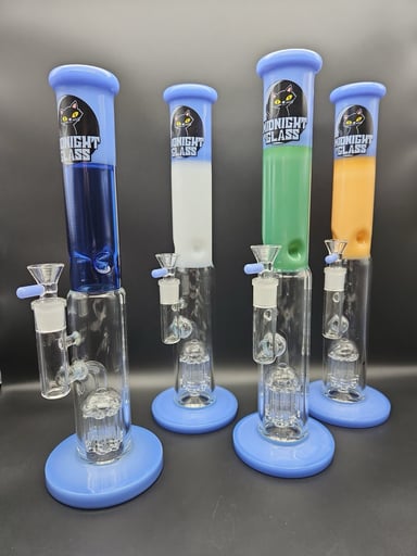 Preview pic of MIDNIGHT GLASS 14.5" FIXED 8 STRAIGHT TUBE