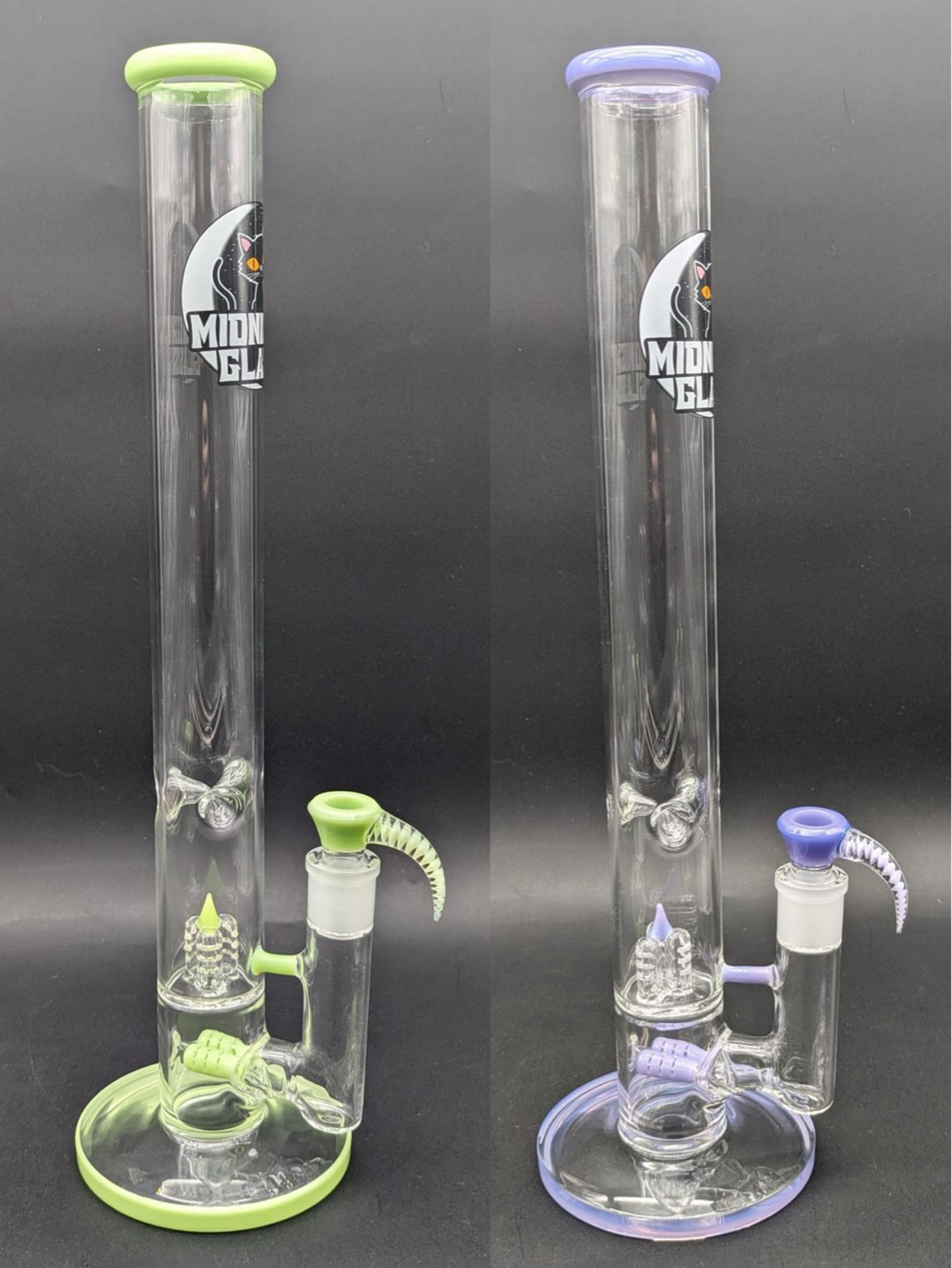 Preview pic of MIDNIGHT GLASS DUAL INLINE + INV3 BONG