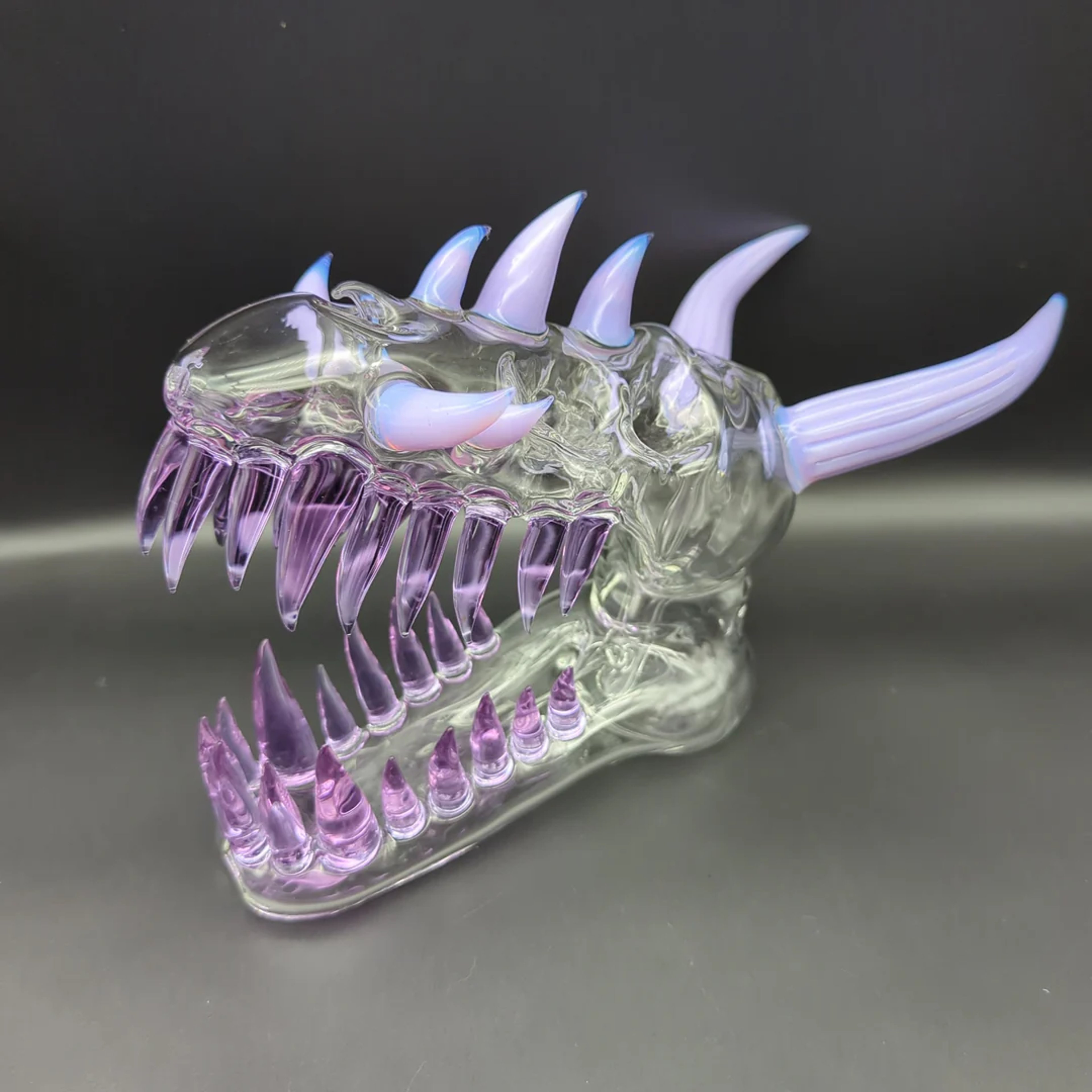 10" DRAGON SKULL SCULPTURE RIG - BY EKA GLASS image 0