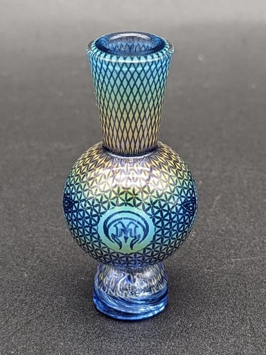 Preview pic of MOTHERSHIP GLASS "FLOWER OF LIFE" BUBBLE CAP