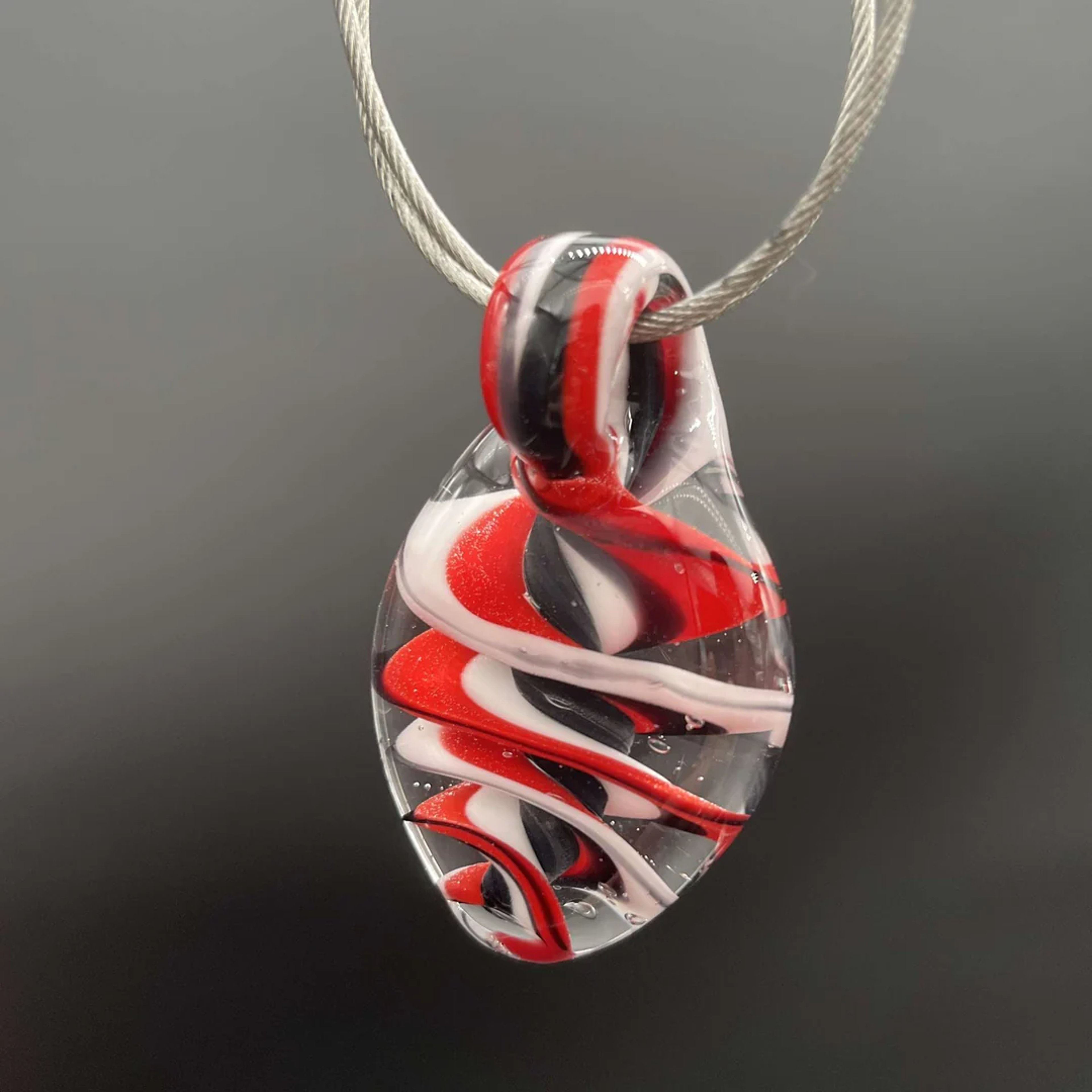 ASSORTED HANDMADE GLASS PENDANTS - LLG image 0