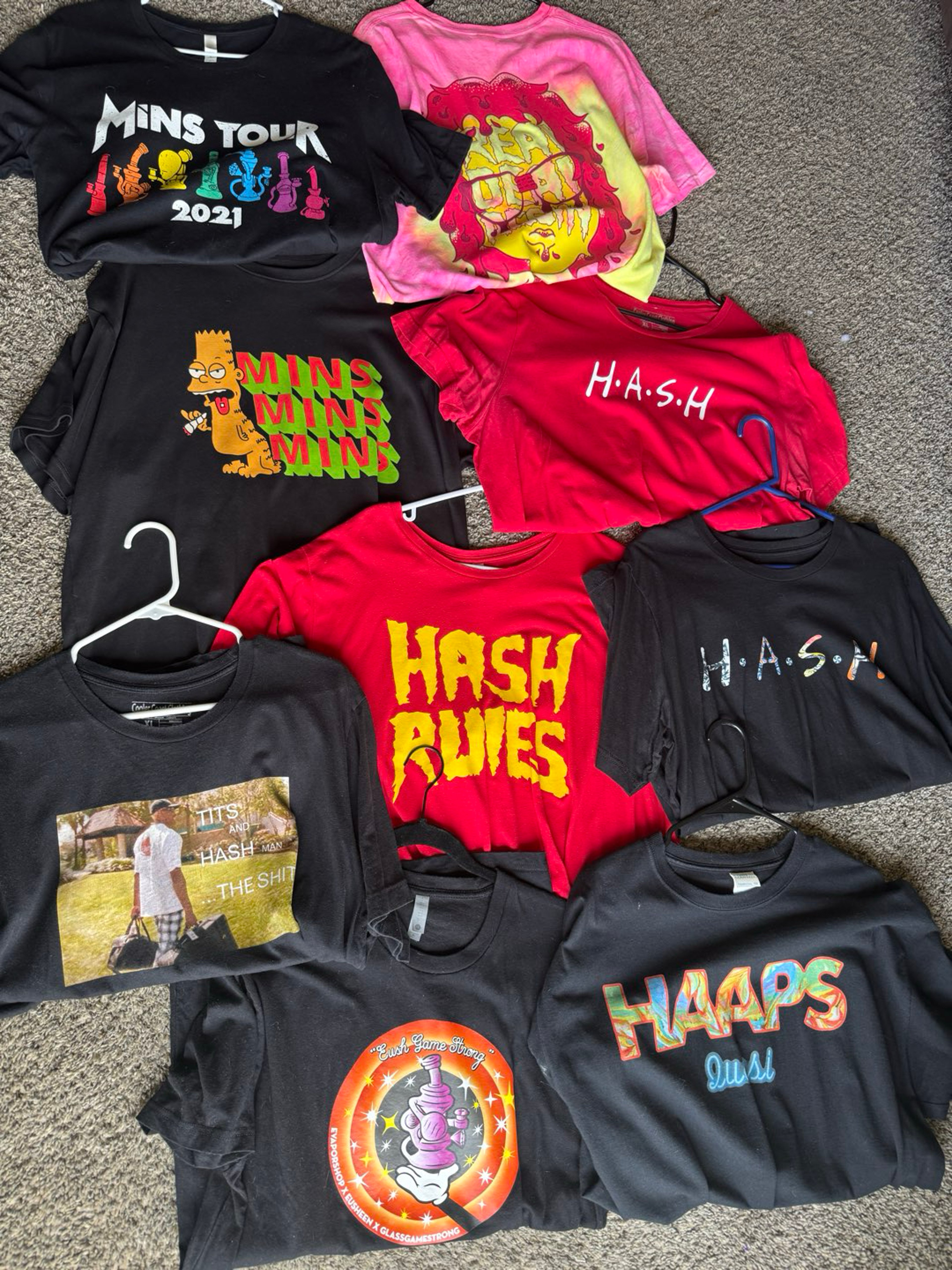Preview pic of GZ1, Mins, Haaps, Eush RDR etc shirts
